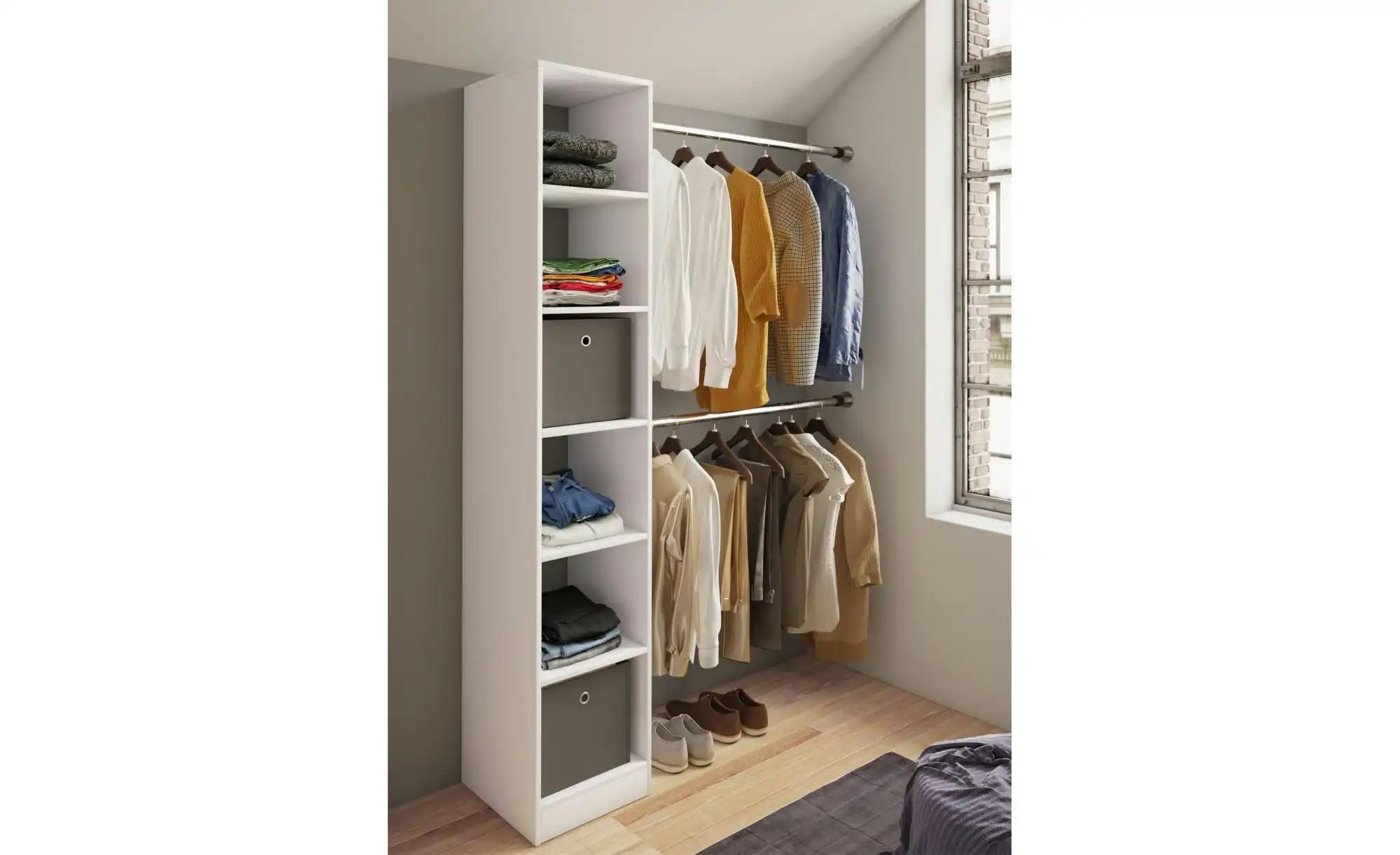 Thumbnail - Kompaktgarderobe  Dacho ¦ weiß ¦ Maße (cm): B: 38 H: 194 T: 40.0 Garderoben & Kleiderstangen > Garderoben - Höffner