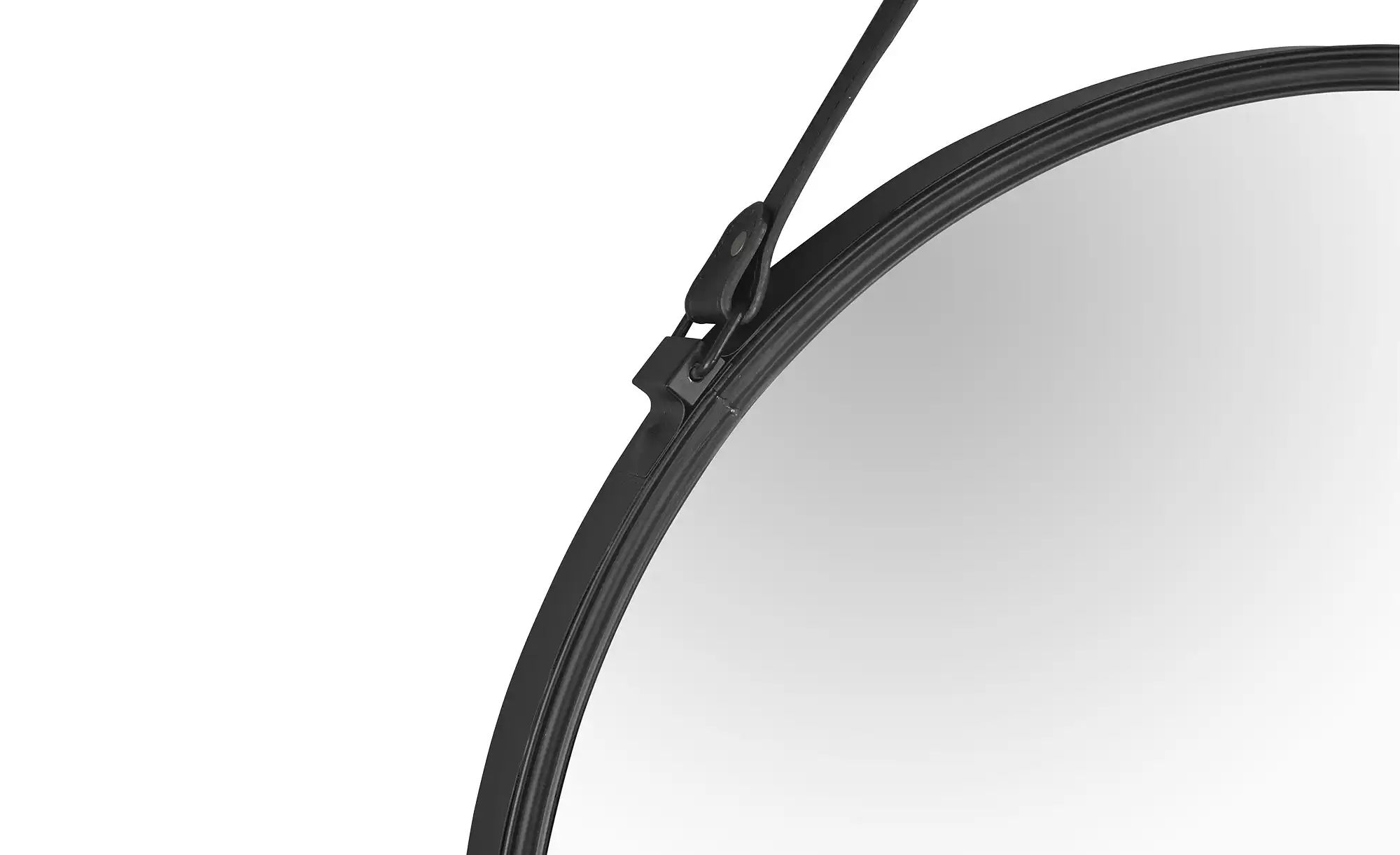 Thumbnail - Spiegel  Odolo ¦ schwarz ¦ Glas,Aluminium,Metall,Kunstleder Ø: 55 Accessoires > Spiegel - Höffner