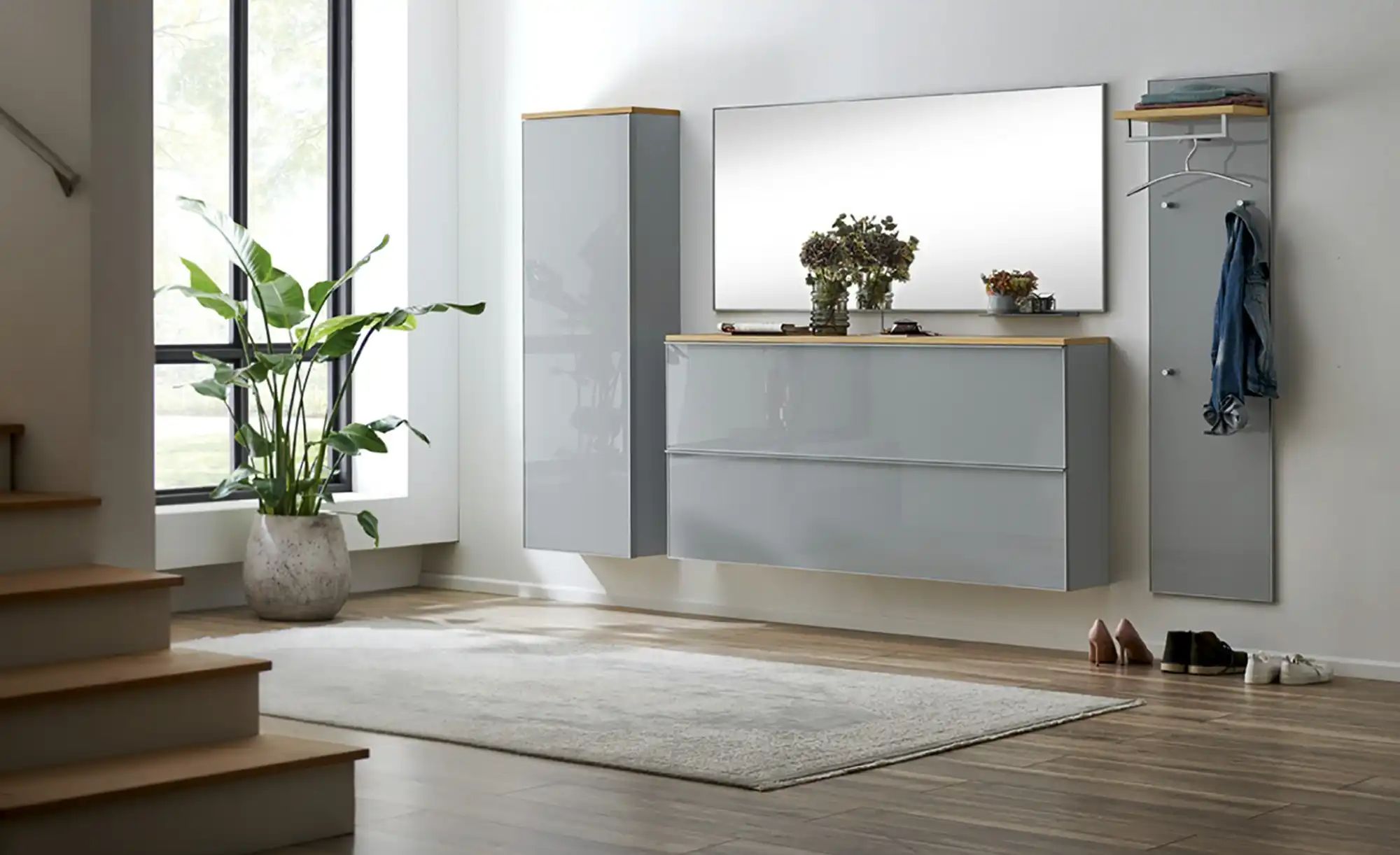 Hängeschrank  Xena ¦ grau ¦ Maße (cm): B: 160 H: 83 T: 31.0 Garderoben & Kl günstig online kaufen