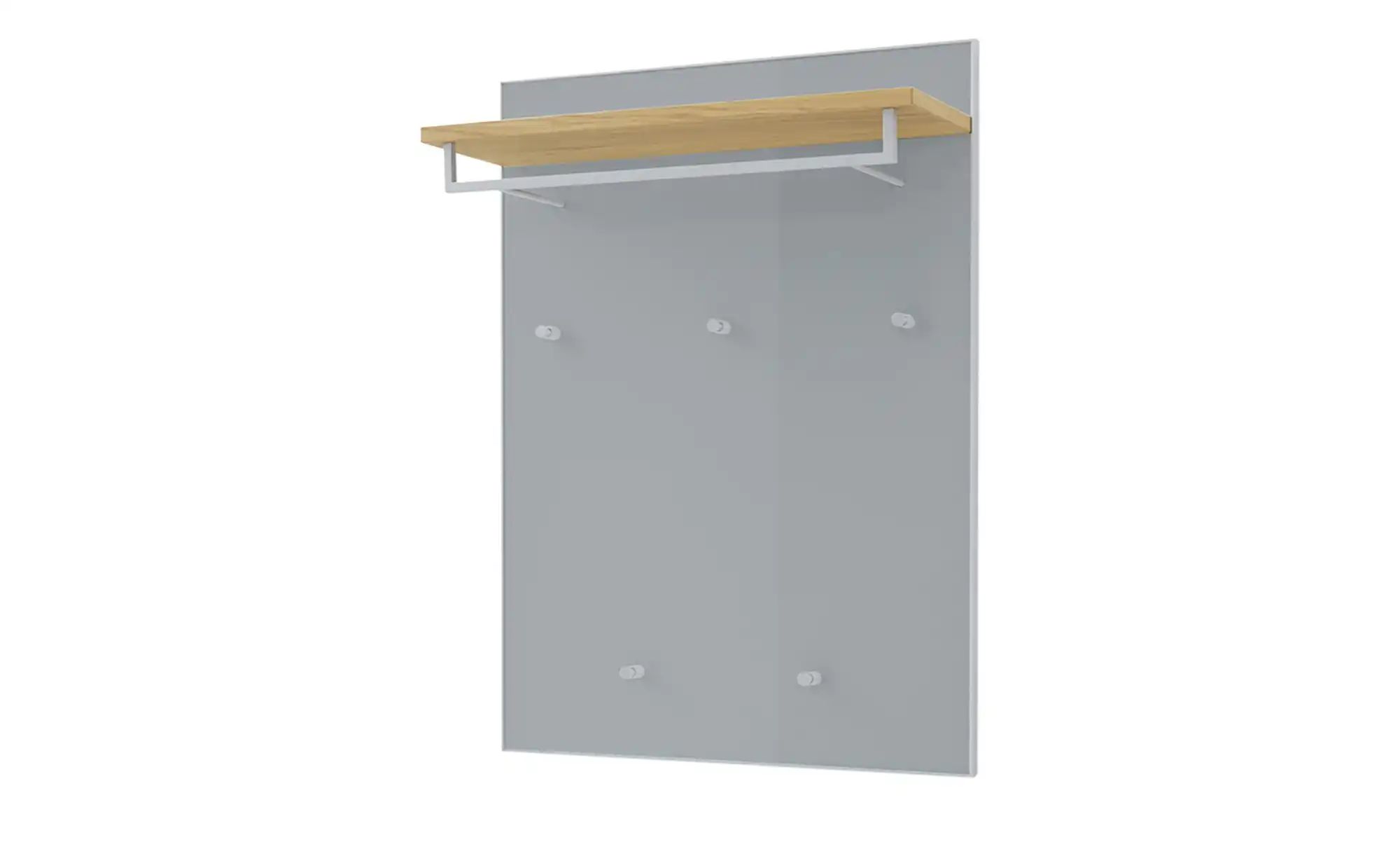 Garderobenpaneel  Xena ¦ grau ¦ Holzwerkstoff,Glas ¦ Maße (cm): B: 80 H: 10 günstig online kaufen