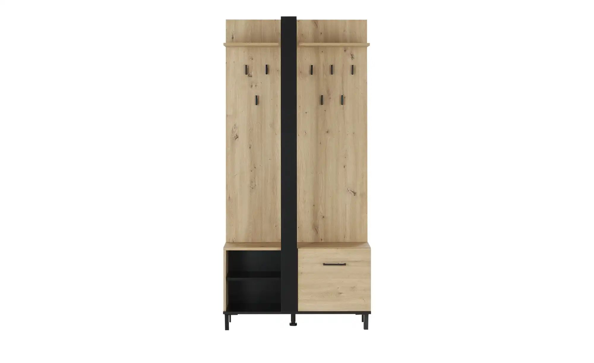 Kompaktgarderobe  Frenten ¦ holzfarben ¦ Maße (cm): B: 89,5 H: 191 T: 33 Ga günstig online kaufen