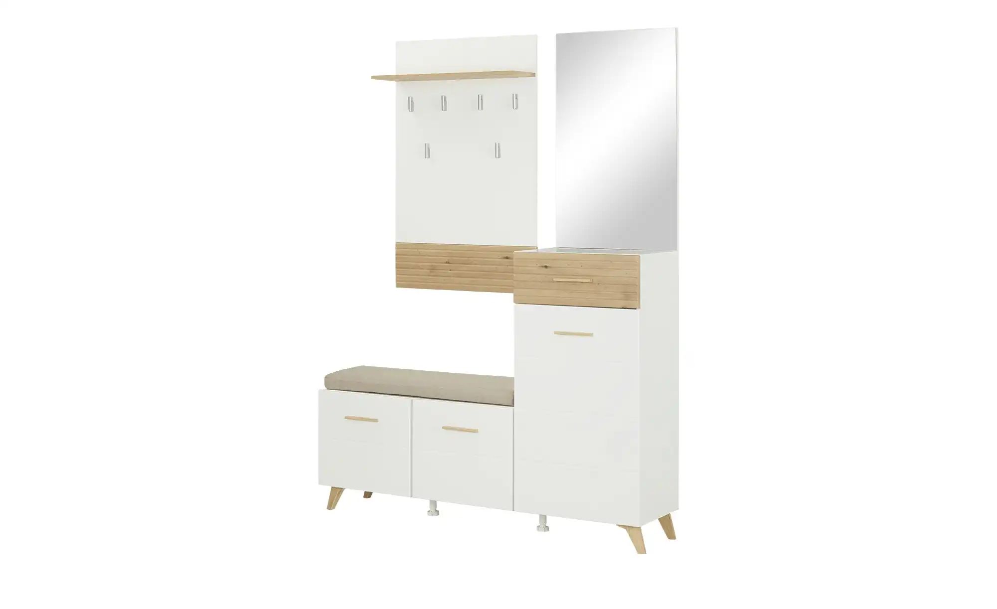 Kompaktgarderobe  Cadria ¦ weiß ¦ Maße (cm): B: 141 H: 189,5 T: 35 Garderob günstig online kaufen