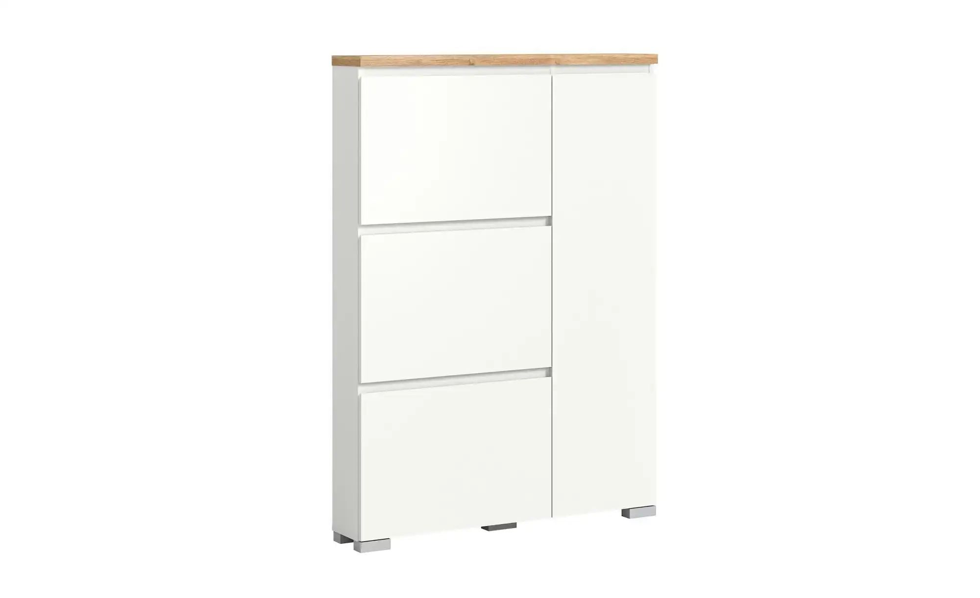 xonox.home Schuhschrank in Weiß - 95x130x18cm (BxHxT) günstig online kaufen