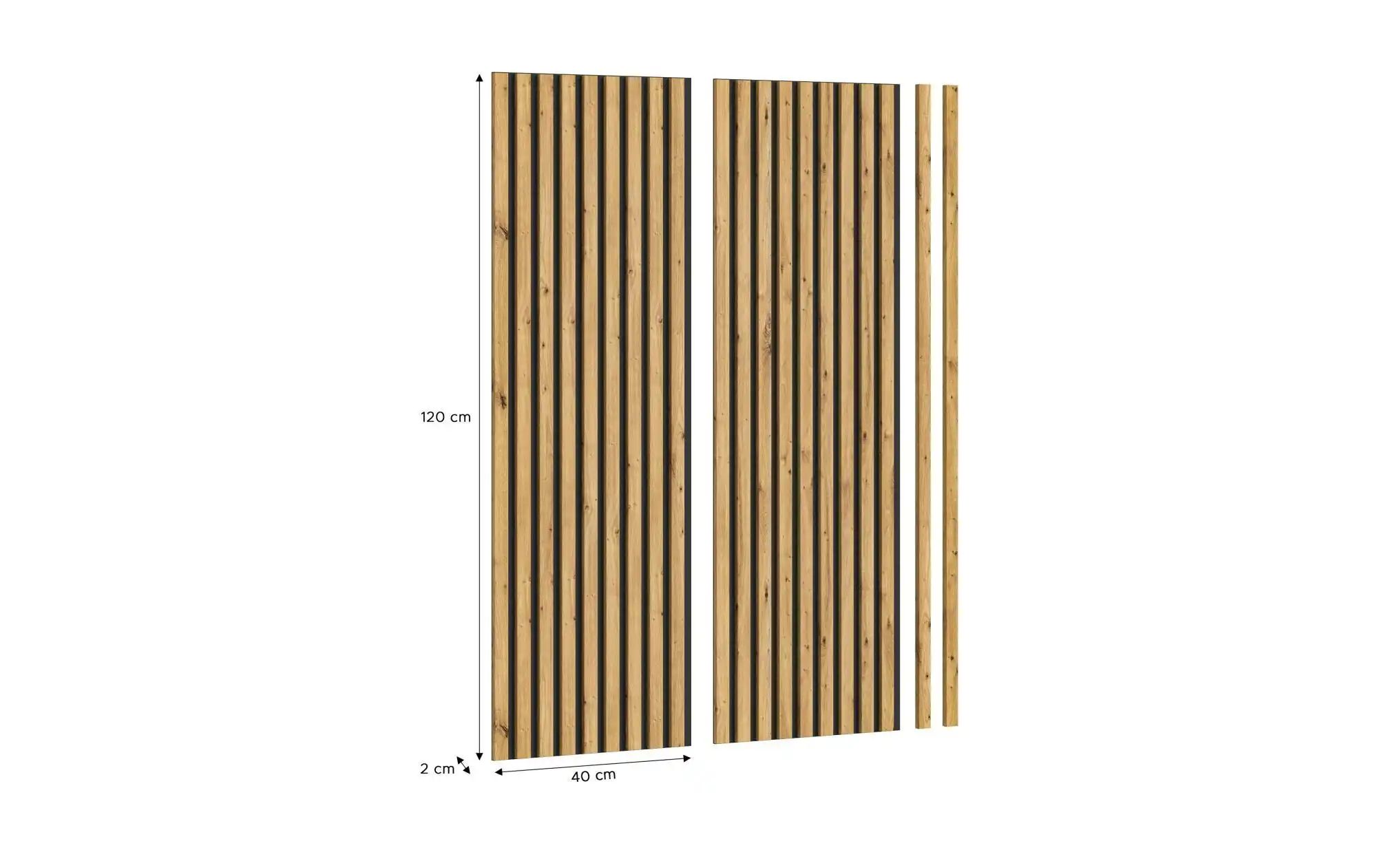 Akustikpaneel 2er Set ¦ holzfarben ¦ Maße (cm): B: 40 H: 120 Garderoben & K günstig online kaufen