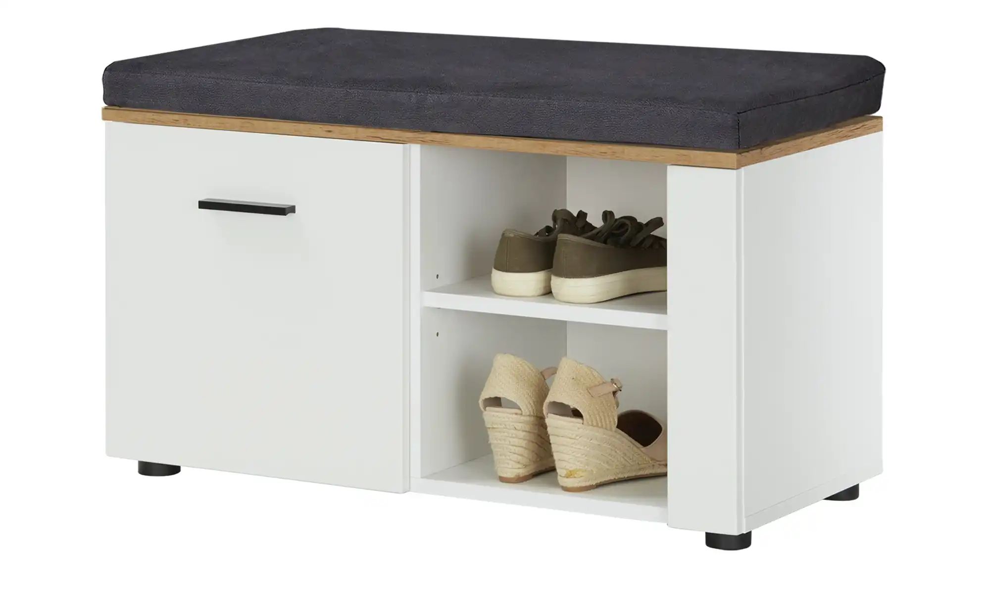 uno Garderobenbank  Stripe ¦ weiß ¦ Maße (cm): B: 80 H: 47 T: 38.0 Bänke > günstig online kaufen