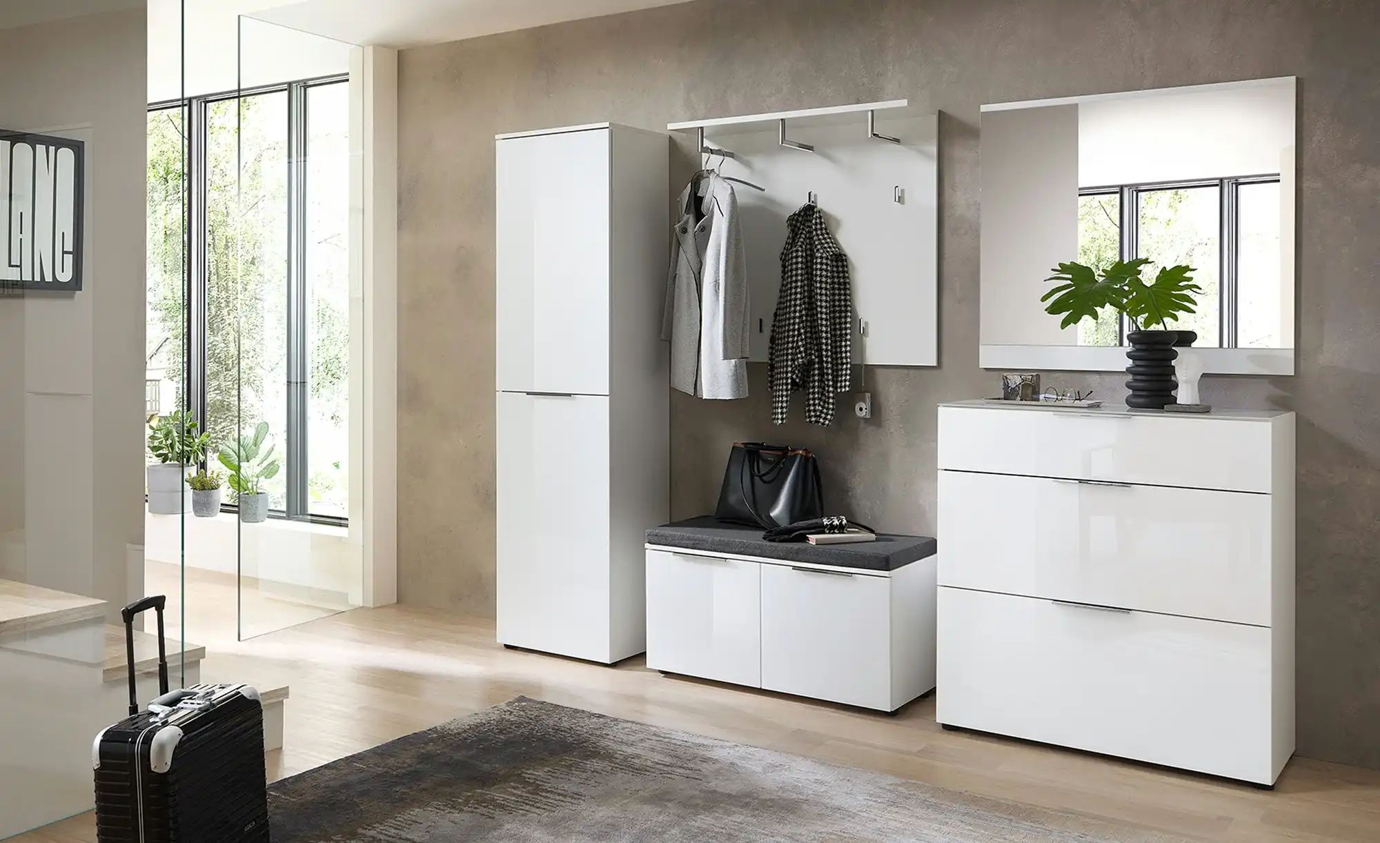 Garderobenschrank  Vitreo Neo ¦ weiß ¦ Maße (cm): B: 53 H: 196 T: 41.0 Schr günstig online kaufen