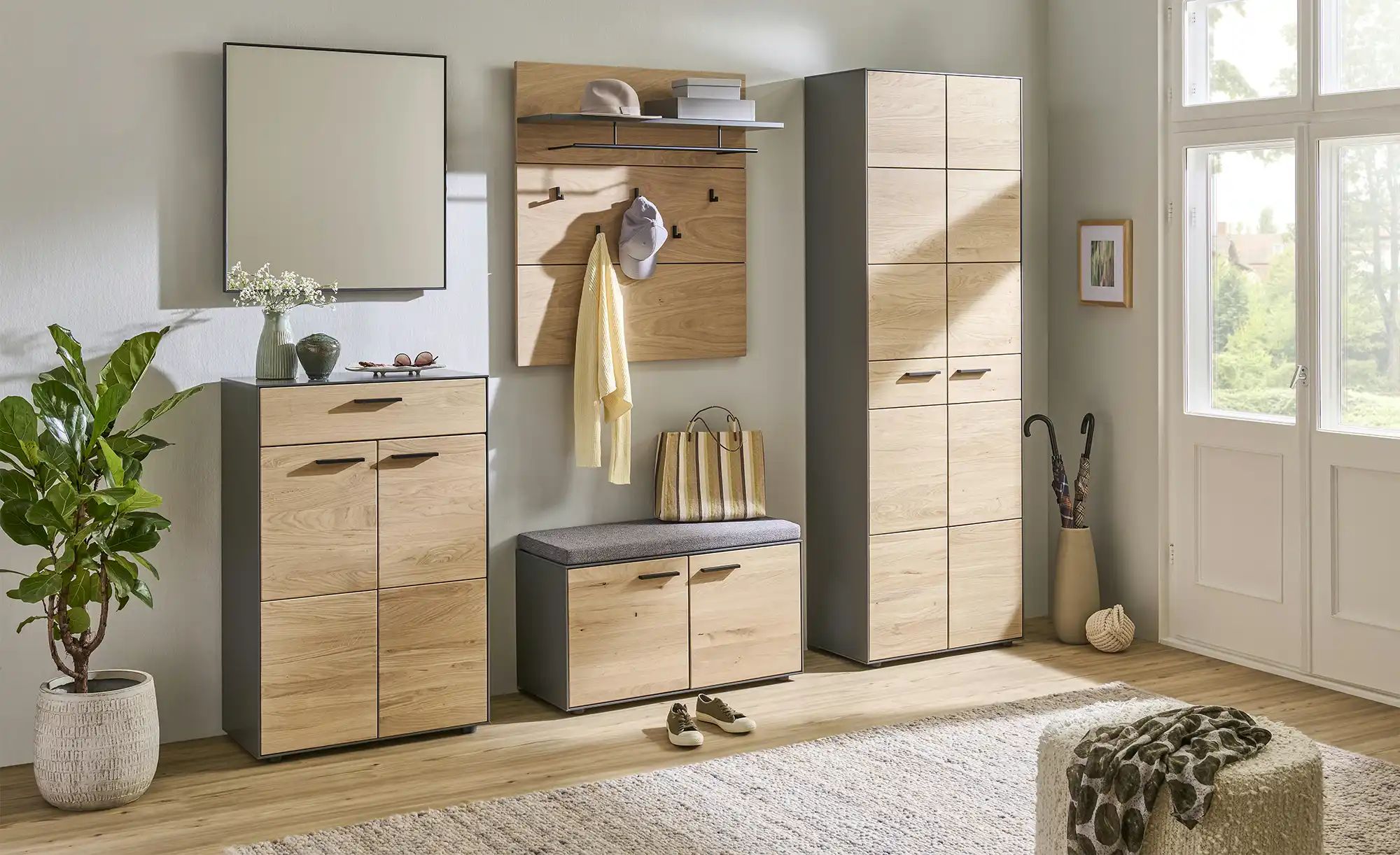 Garderobenpaneel  Kira ¦ holzfarben ¦ Massivholz,Holzwerkstoff ¦ Maße (cm): günstig online kaufen
