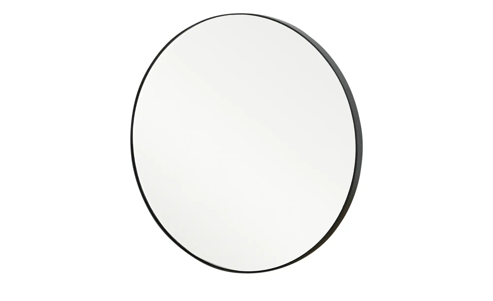Spiegel  Pannone ¦ schwarz ¦ Metall,Glas ¦ Maße (cm): T: 2.2  Ø: 40 Gardero günstig online kaufen