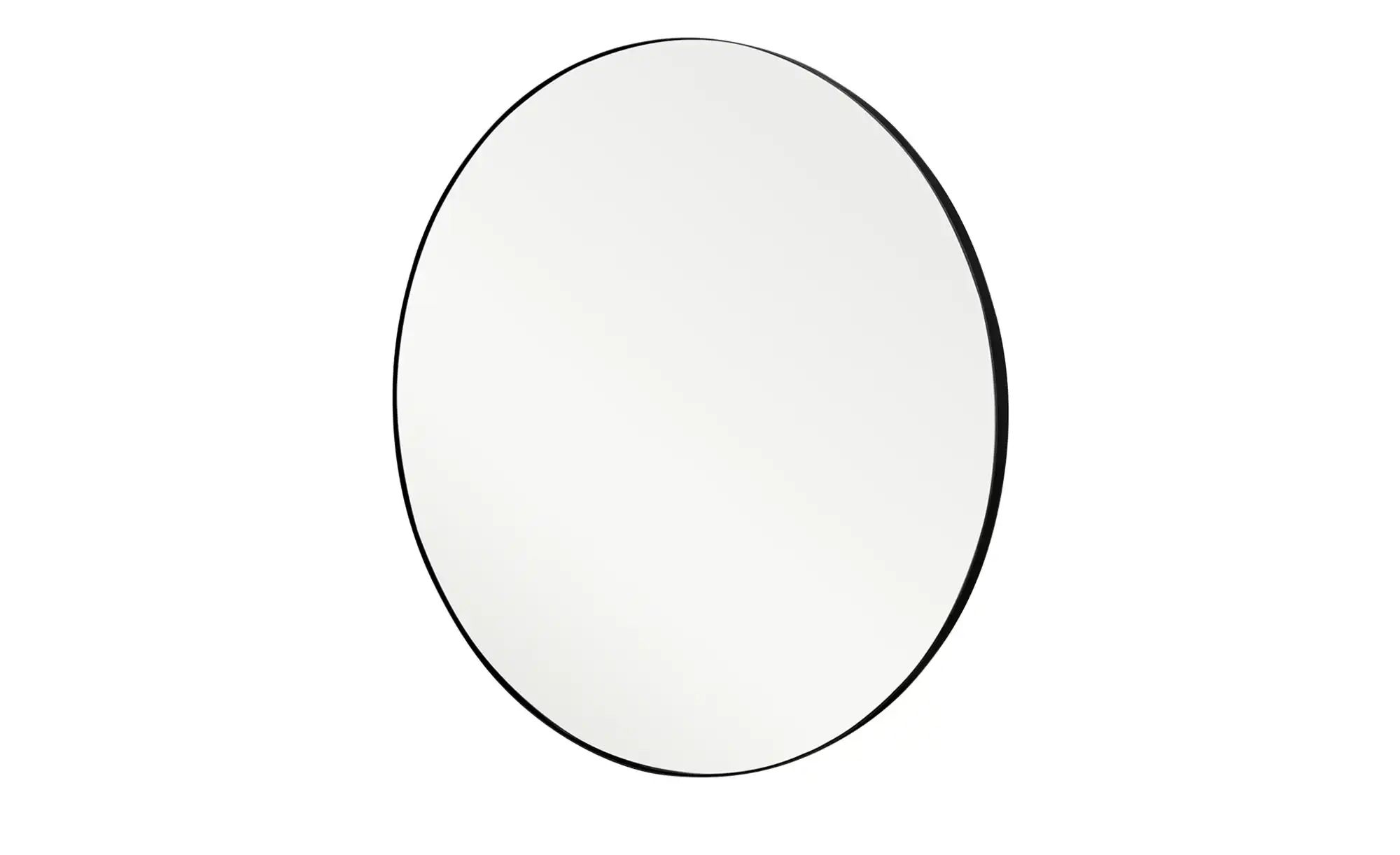 Spiegel  Pannone ¦ schwarz ¦ Metall,Glas ¦ Maße (cm): T: 2.2  Ø: 70 Gardero günstig online kaufen