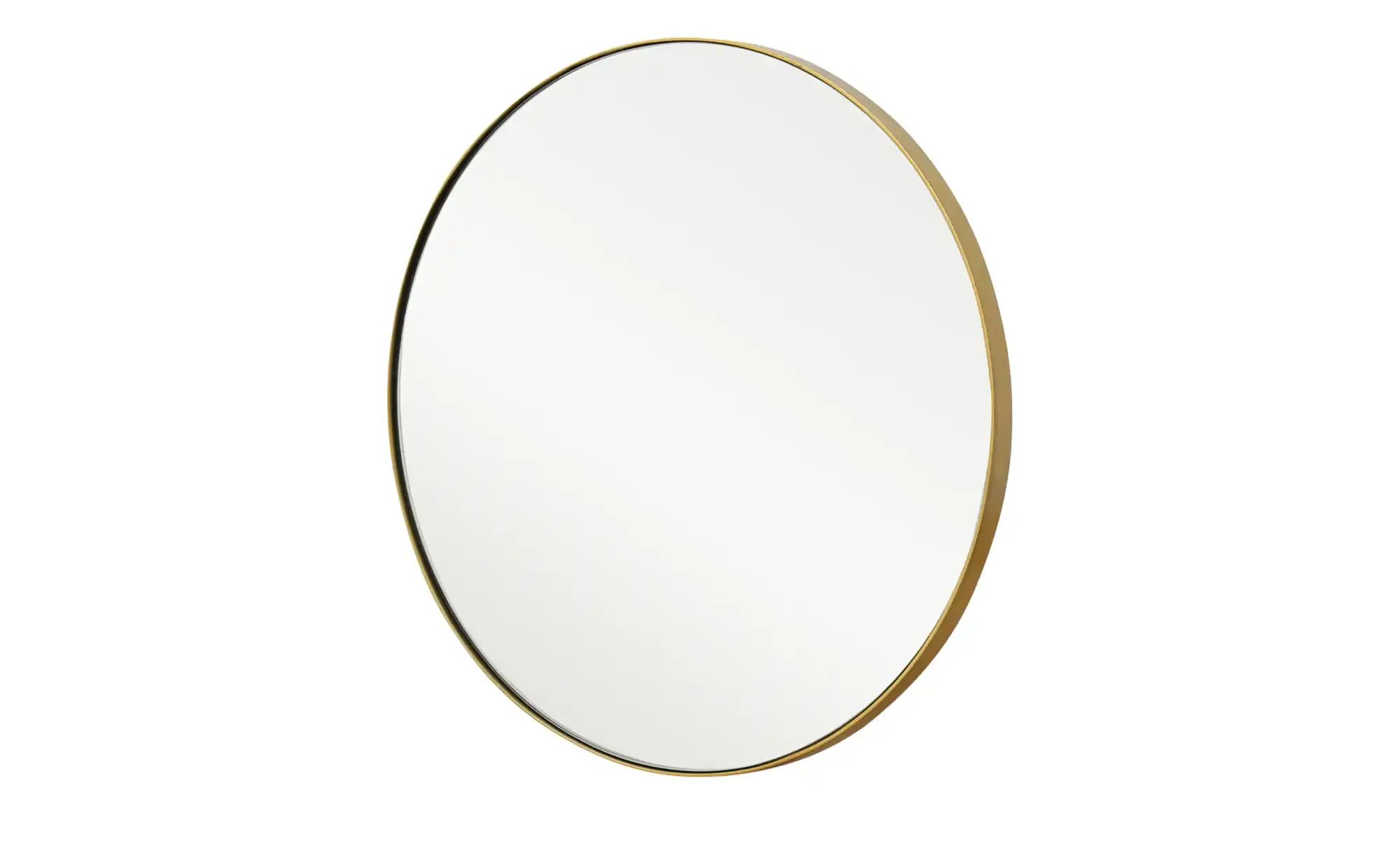 Spiegel  Pannone ¦ gold ¦ Metall,Glas ¦ Maße (cm): T: 2.2  Ø: 40 Garderoben günstig online kaufen