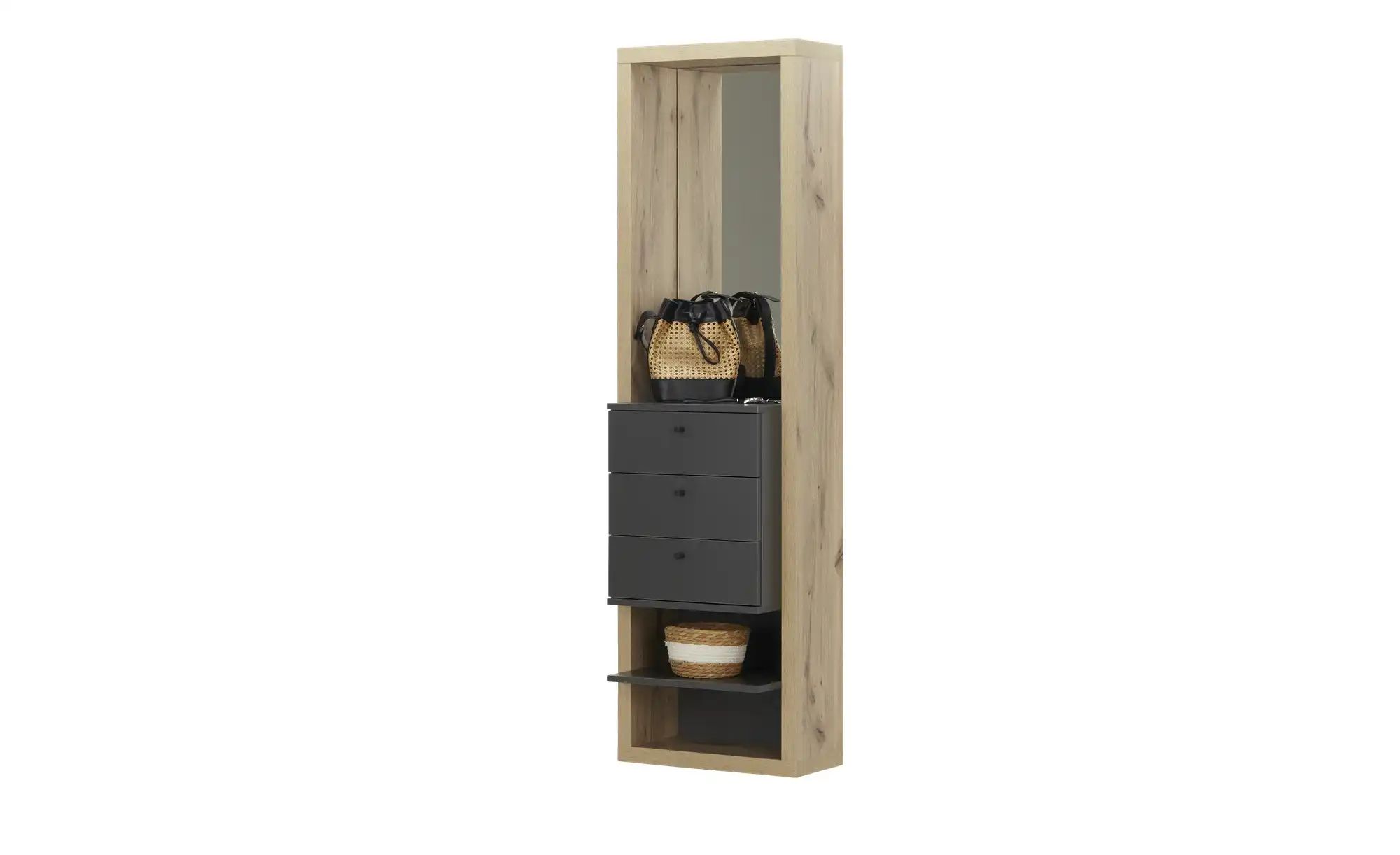 Hängegarderobe  Varone ¦ holzfarben ¦ Maße (cm): B: 51 H: 178 T: 35.0 Schrä günstig online kaufen