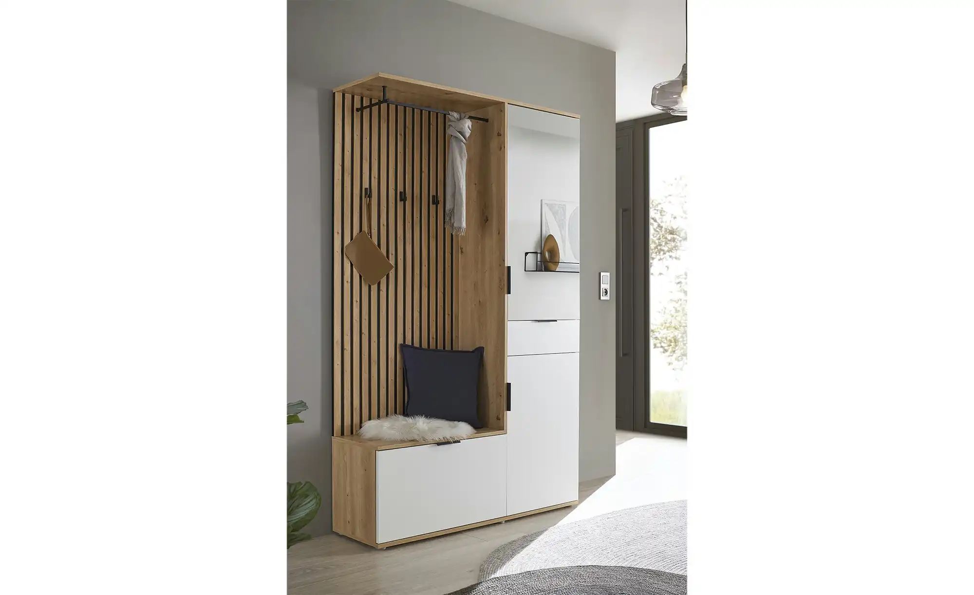 Kompaktgarderobe  Rovereto ¦ weiß ¦ Maße (cm): B: 122 H: 195 T: 35.0 Garder günstig online kaufen