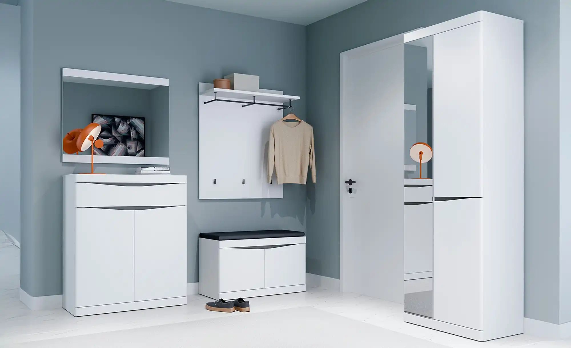 Thumbnail - Garderobenschrank Turino Neo ¦ weiß ¦ Maße (cm): B: 65 H: 196,5 T: 39.9 Schränke > Dielenschränke - Höffner