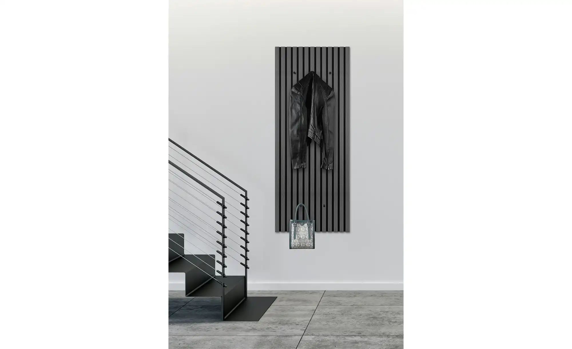 Thumbnail - Garderobenpaneel  Calumo ¦ grau ¦ Holzwerkstoff,Filz ¦ Maße (cm): B: 50 H: 125 T: 7.0 Garderoben & Kleiderstangen > Wand...