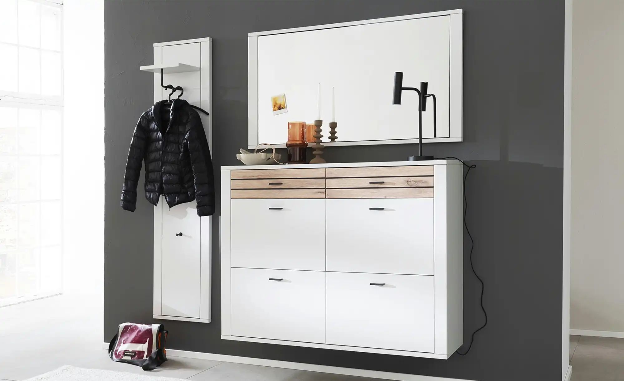 Thumbnail - Hängeschuhschrank  Octave ¦ weiß ¦ Maße (cm): B: 133 H: 101 T: 36.0 Garderoben & Kleiderstangen > Garderoben Schuhschrän...