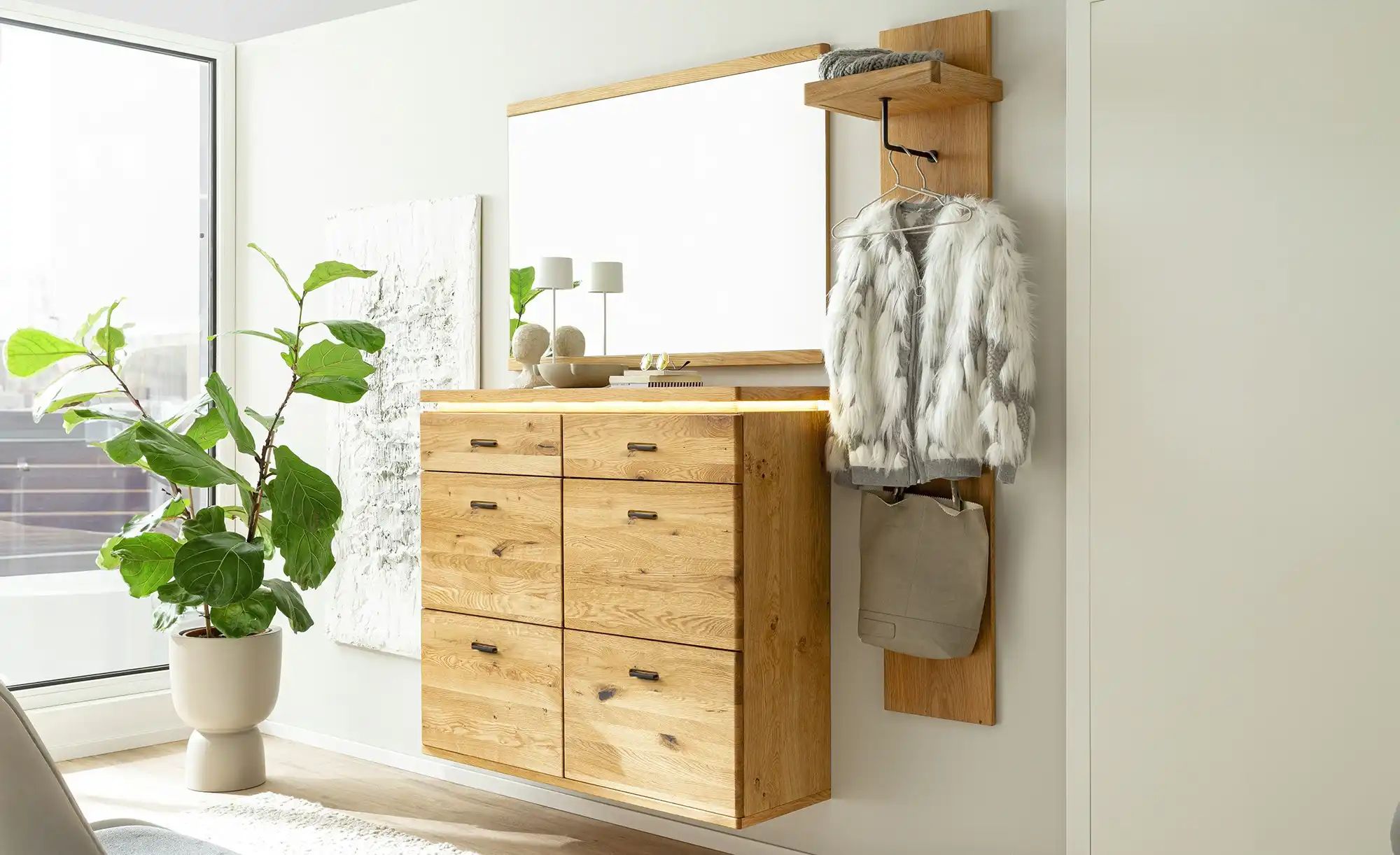 Spiegel 130 x 75 cm Woodland ¦ holzfarben ¦ Glas,Aluminium,Holz ¦ Maße (cm) günstig online kaufen