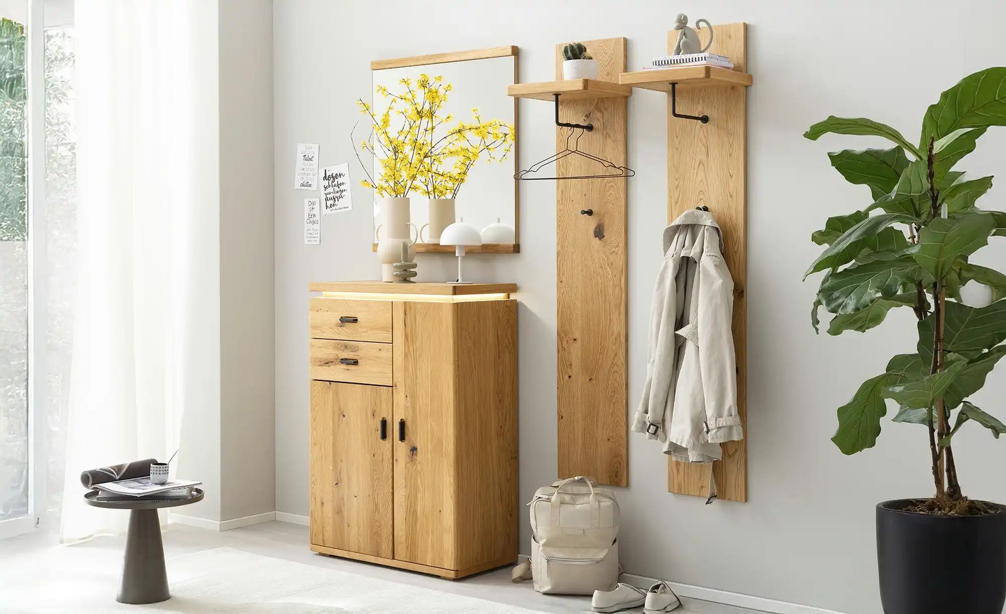 Garderobenkombination 4 teilig Woodland ¦ holzfarben ¦ Maße (cm): B: 155 H: günstig online kaufen