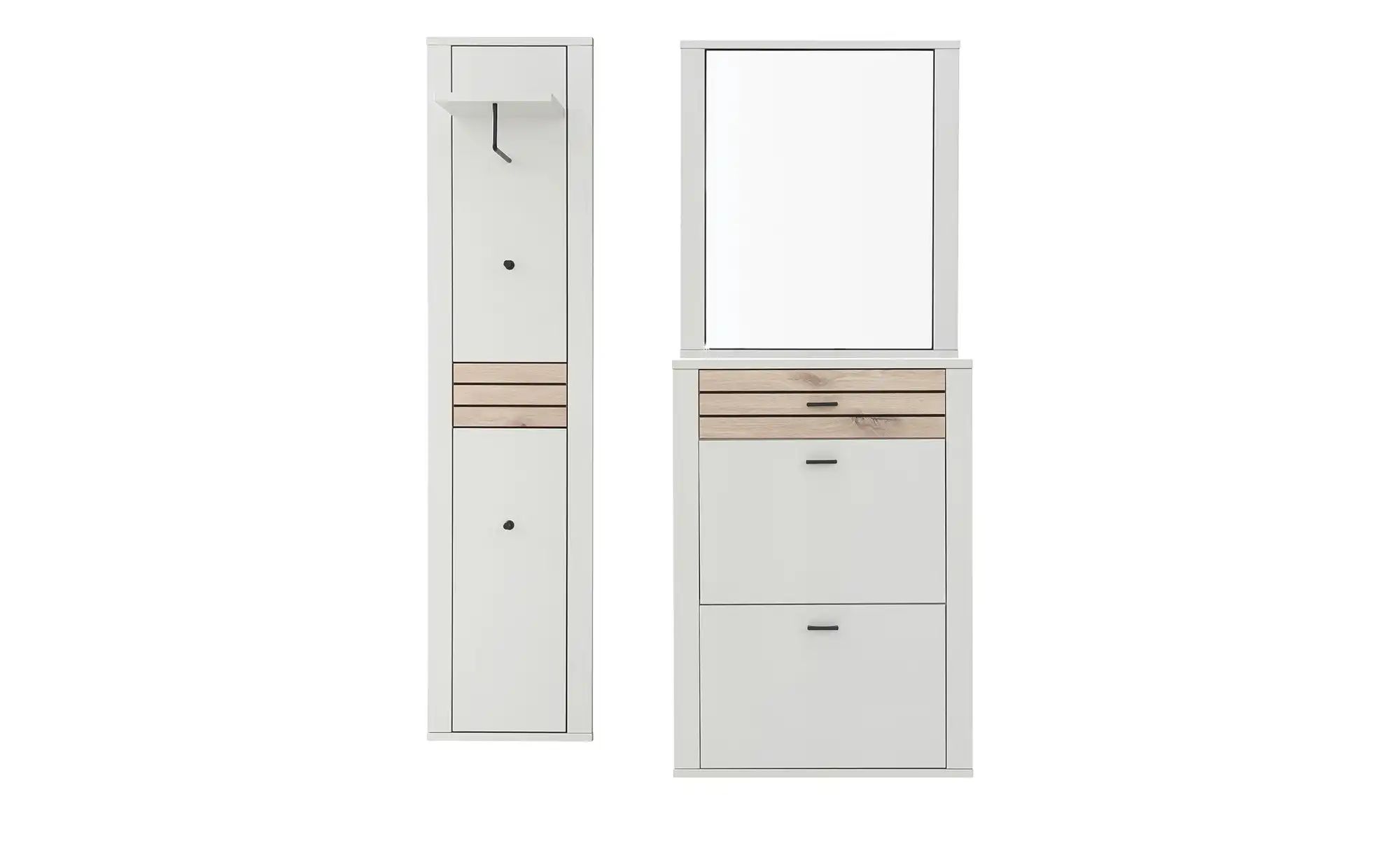 Garderobenkombination 3 teilig Octave ¦ weiß ¦ Maße (cm): B: 127 H: 183 T: günstig online kaufen