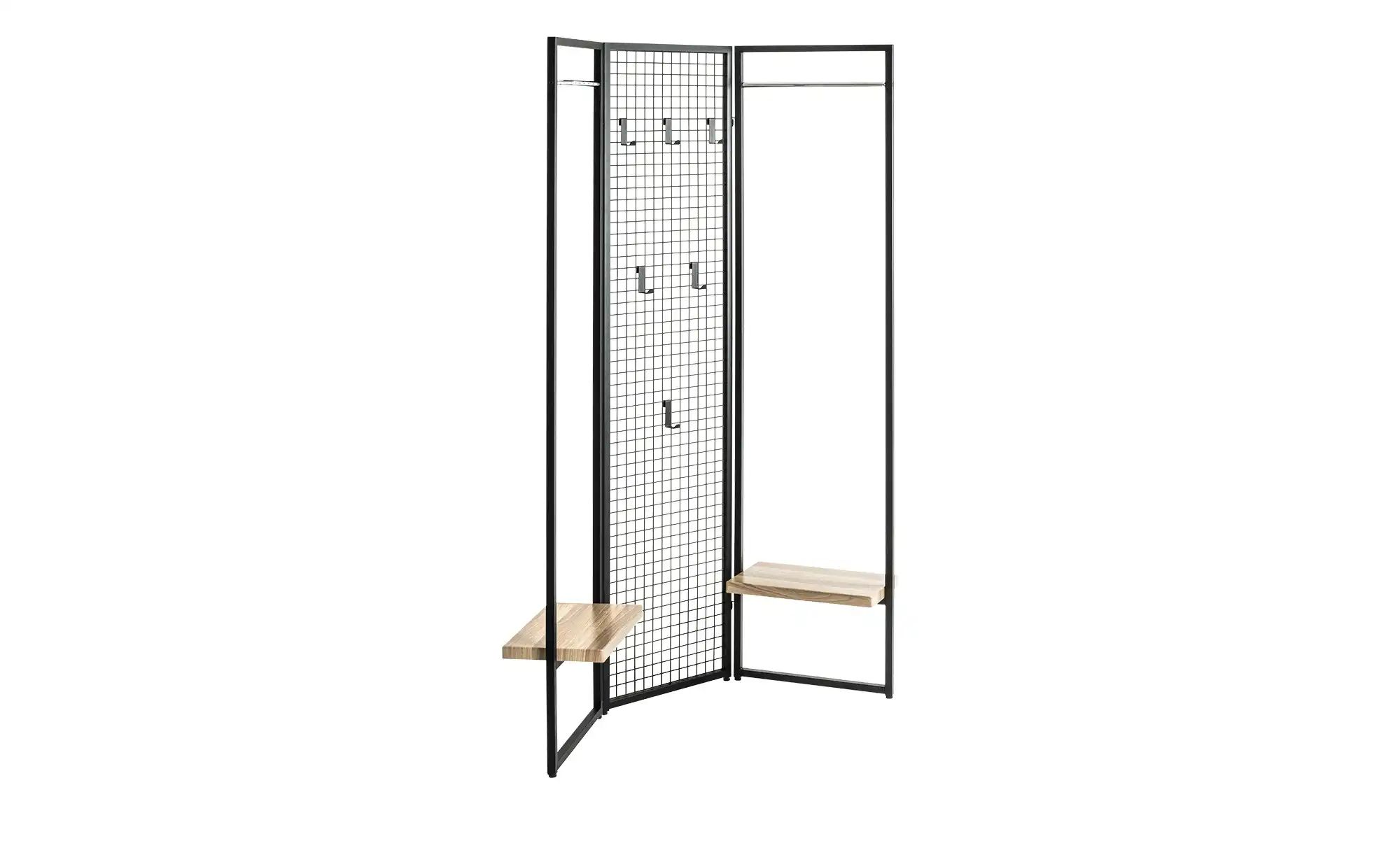 Standgarderobe  Reggio ¦ schwarz ¦ Metall,Holzwerkstoff ¦ Maße (cm): B: 133 günstig online kaufen