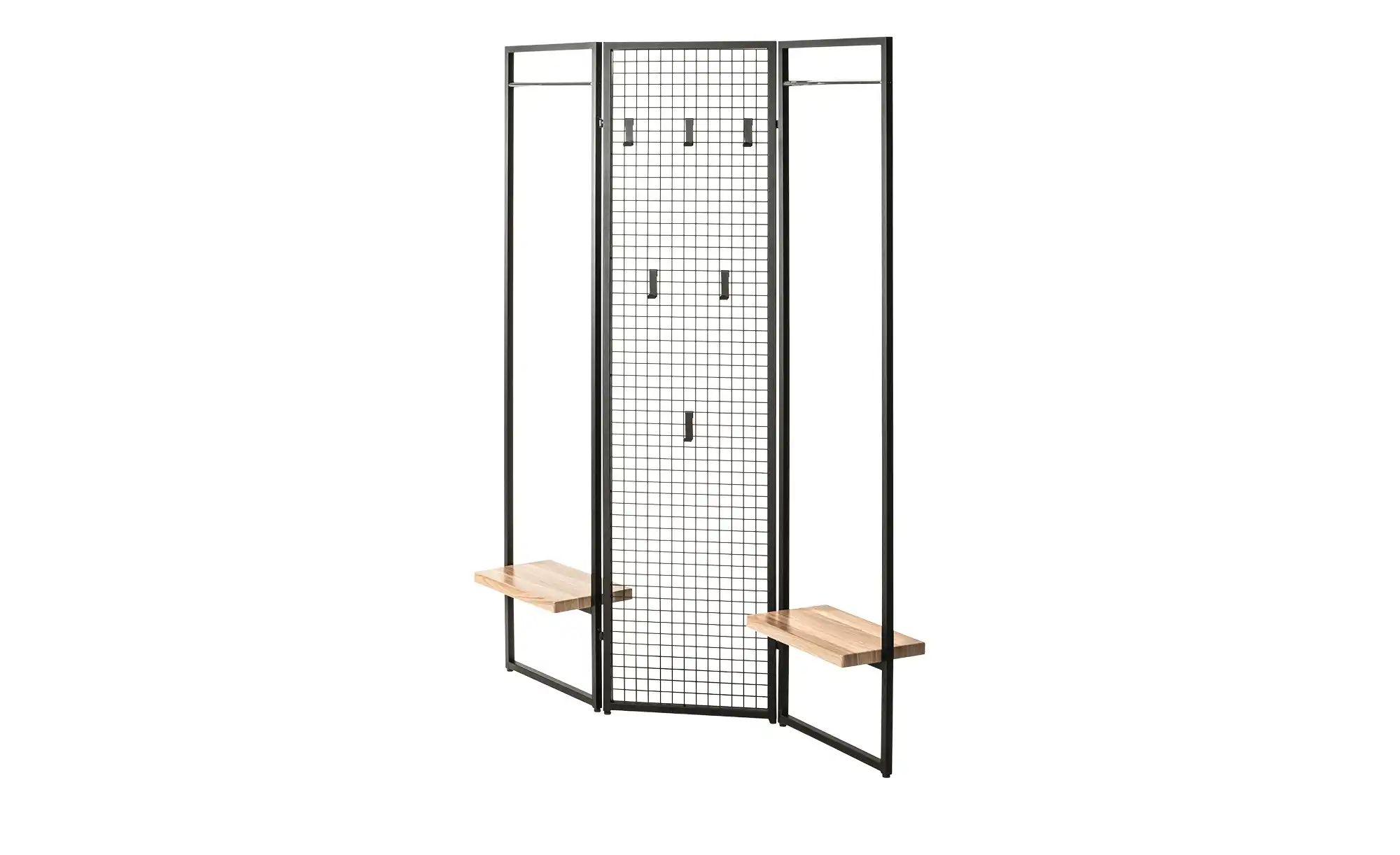 Standgarderobe  Reggio ¦ schwarz ¦ Metall,Holzwerkstoff ¦ Maße (cm): B: 133 günstig online kaufen
