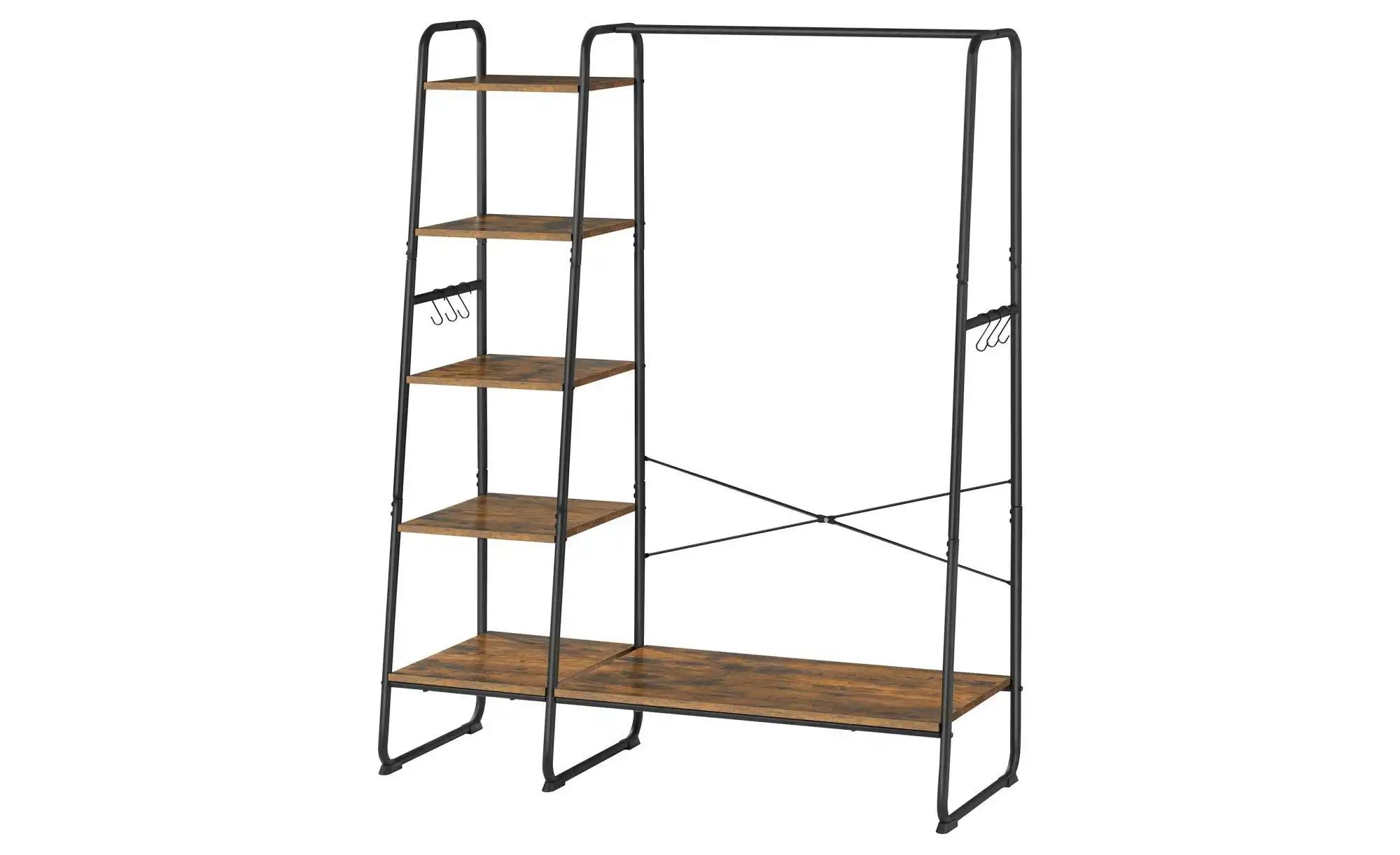 Garderobenständer   ¦ schwarz ¦ Holzwerkstoff,Metall ¦ Maße (cm): B: 120 H: günstig online kaufen