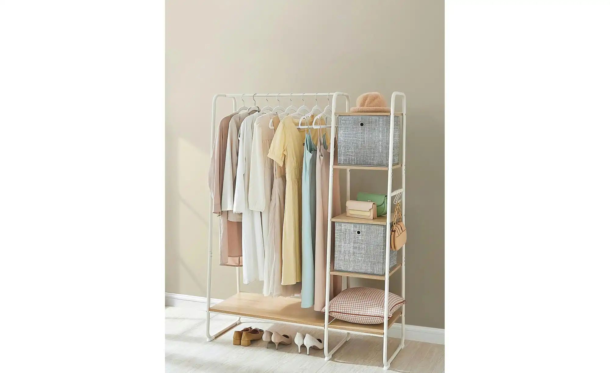 Garderobenständer   ¦ weiß ¦ Holzwerkstoff,Metall ¦ Maße (cm): B: 120 H: 16 günstig online kaufen