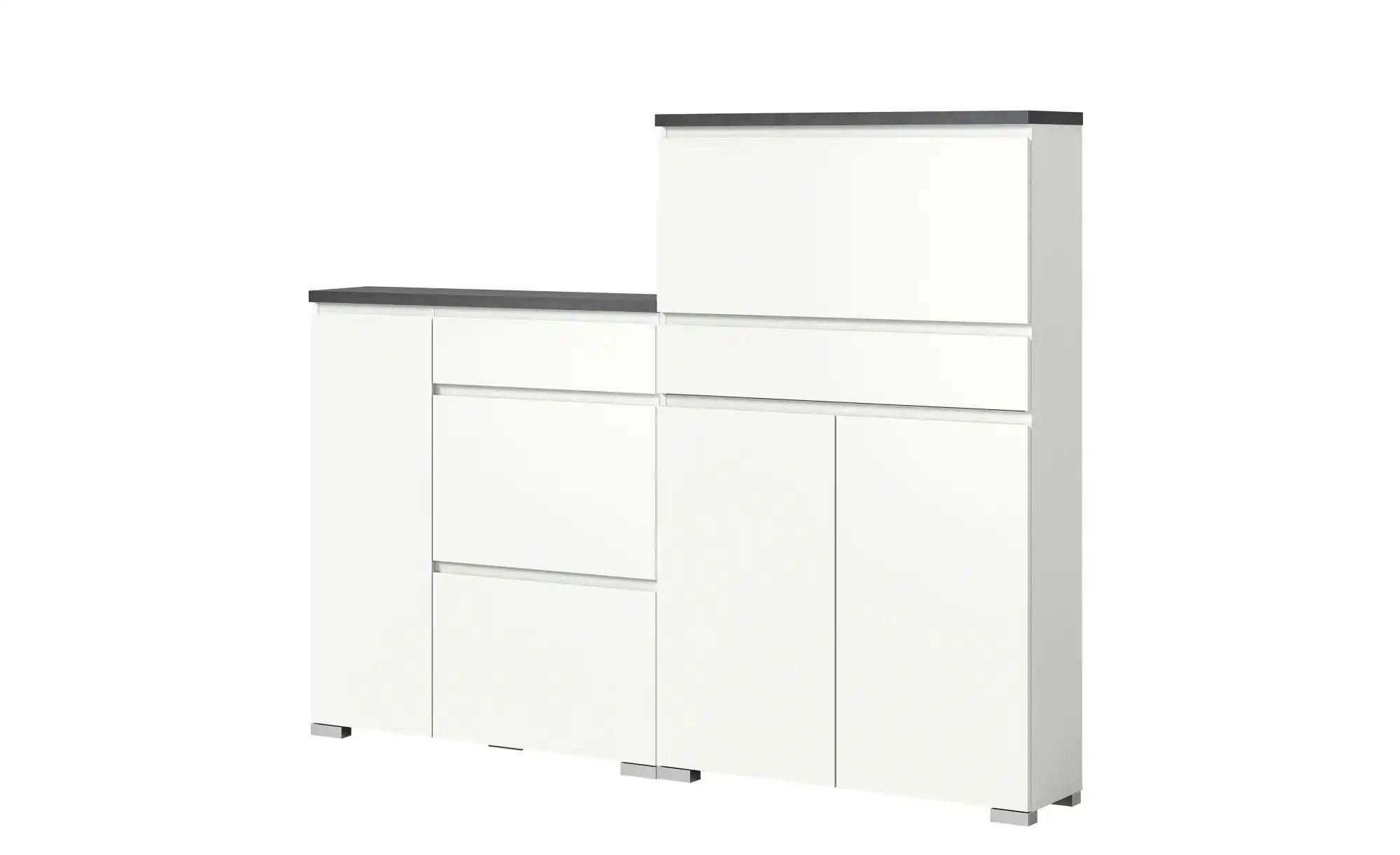 uno Schuhschrank-Set   ¦ weiß ¦ Maße (cm): B: 205 H: 152 Garderoben & Kleid günstig online kaufen