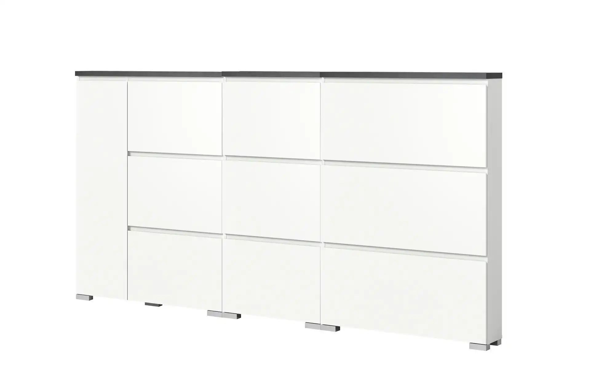uno Schuhschrank-Set   ¦ weiß ¦ Maße (cm): B: 250 H: 133 Garderoben & Kleid günstig online kaufen