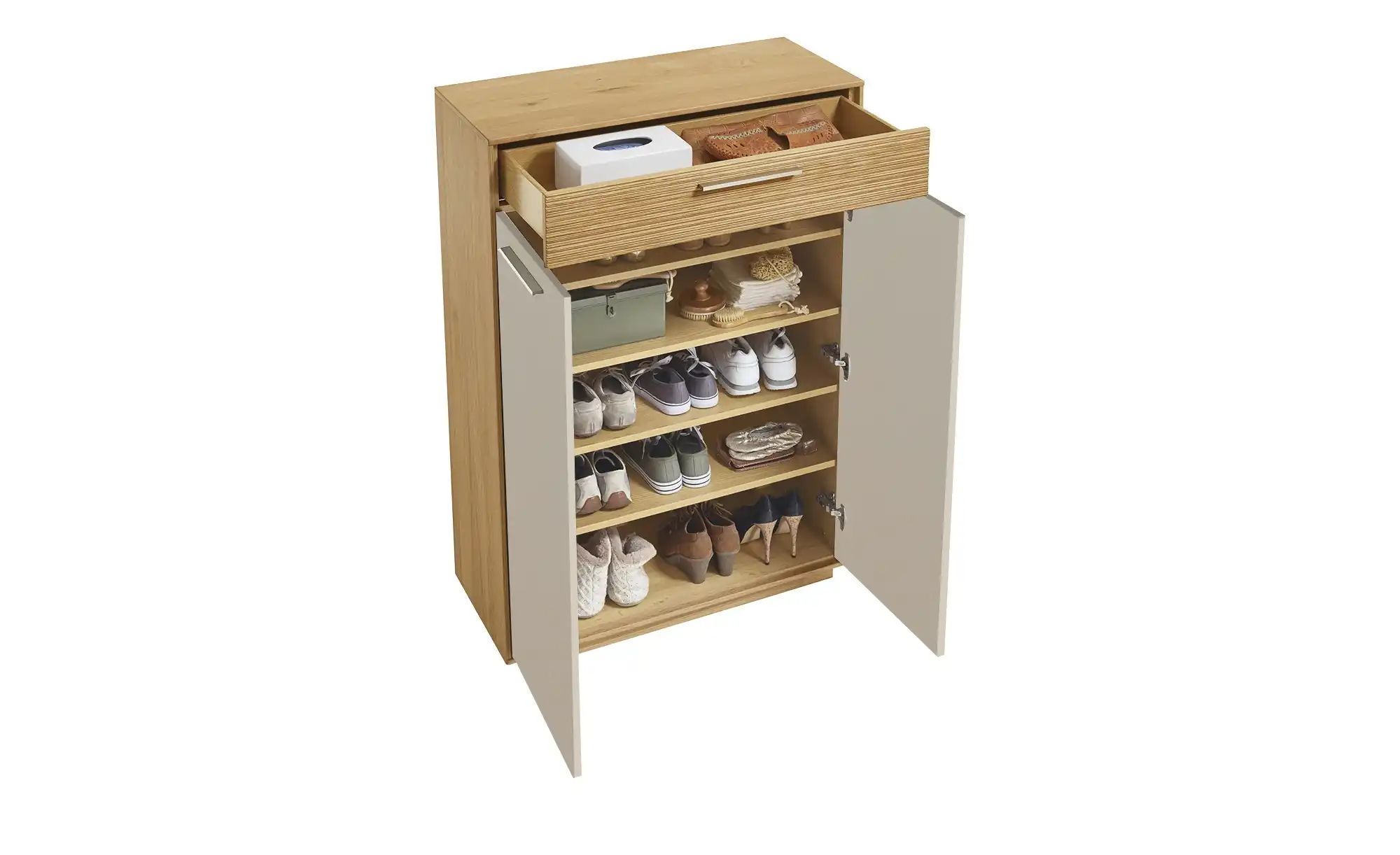 Schuhschrank  Longo ¦ beige ¦ Maße (cm): B: 86 H: 124 T: 37.0 Garderoben & günstig online kaufen