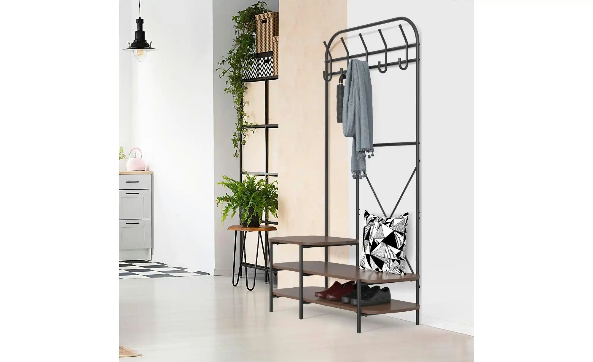 Kompaktgarderobe   ¦ holzfarben ¦ Maße (cm): B: 100 H: 165 Garderoben & Kle günstig online kaufen