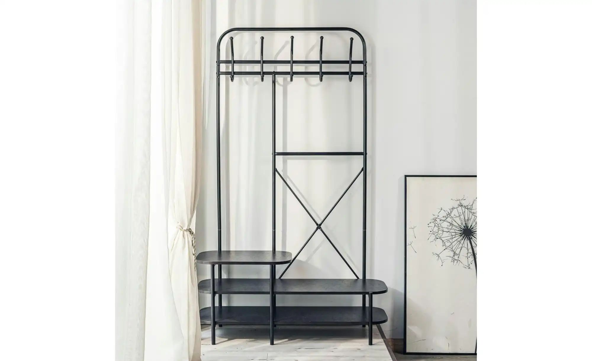 Thumbnail - Kompaktgarderobe   ¦ holzfarben ¦ Maße (cm): B: 100 H: 165 Garderoben & Kleiderstangen > Garderoben - Höffner