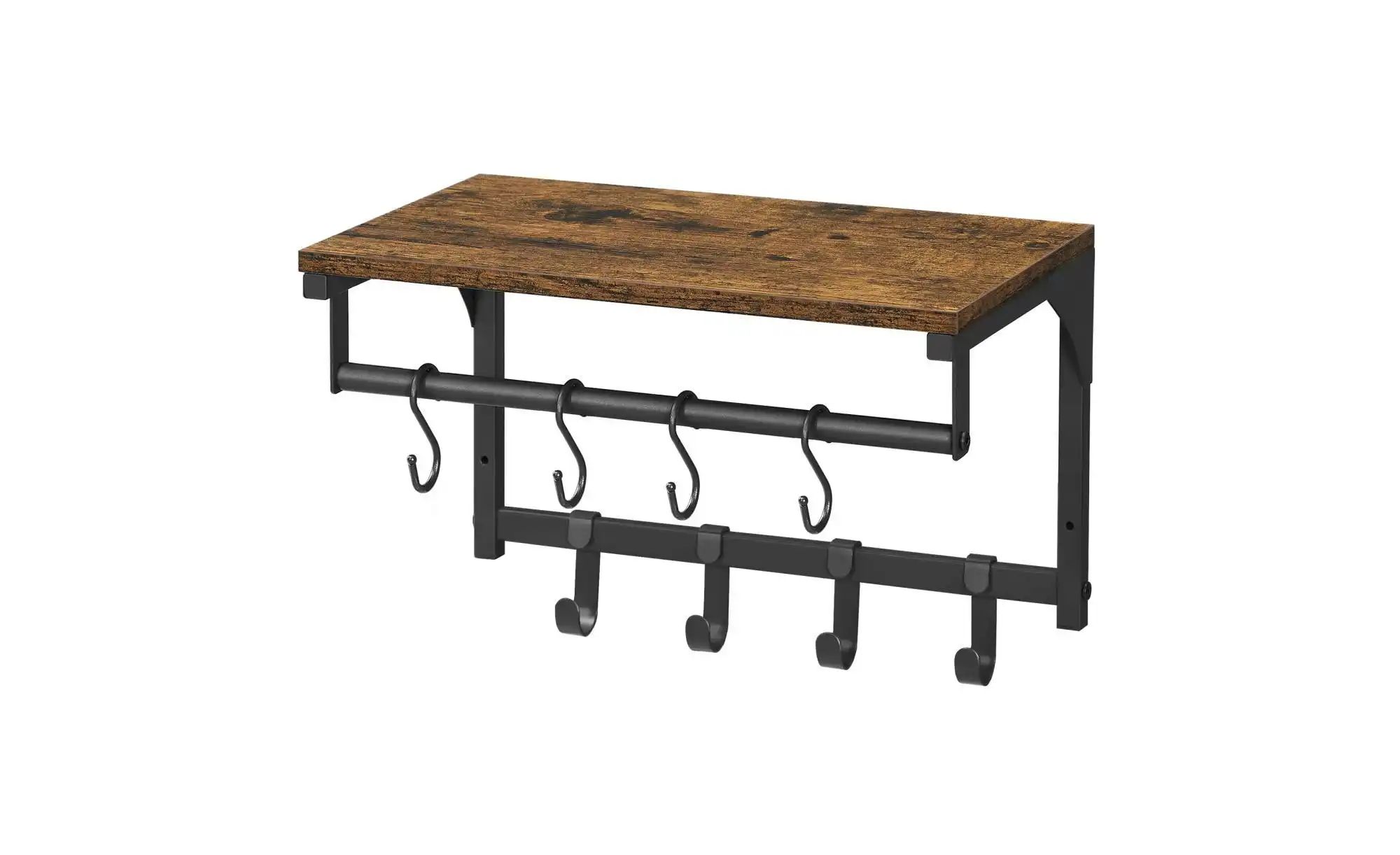 Garderobenleiste   ¦ braun ¦ Holzwerkstoff,Metall ¦ Maße (cm): B: 40 H: 24 günstig online kaufen