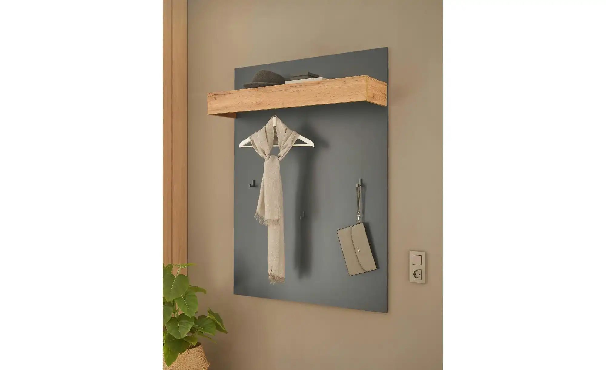 Garderobenpaneel   ¦ grau ¦ Holzwerkstoff ¦ Maße (cm): B: 100 H: 135 Garder günstig online kaufen