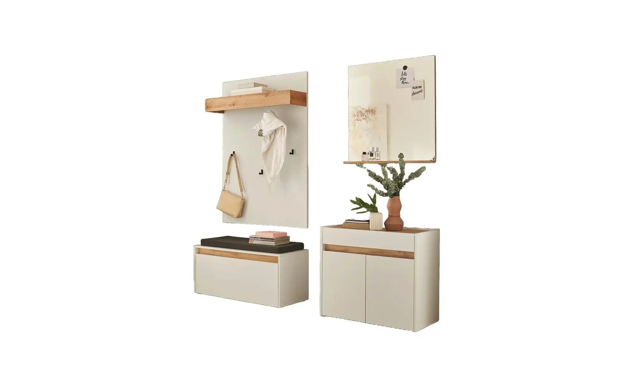 Garderobenkombination   ¦ weiß ¦ Maße (cm): B: 190 H: 180 Garderoben & Klei günstig online kaufen