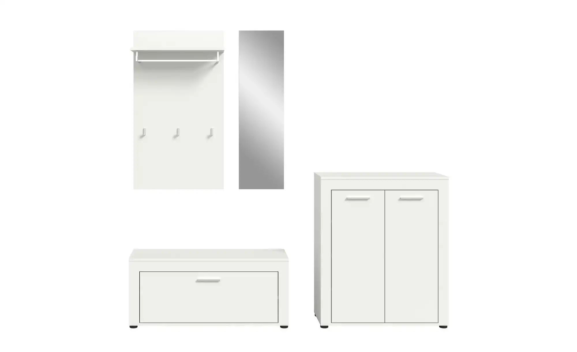 Garderobenkombination   ¦ weiß ¦ Maße (cm): B: 200 H: 191 Garderoben & Klei günstig online kaufen