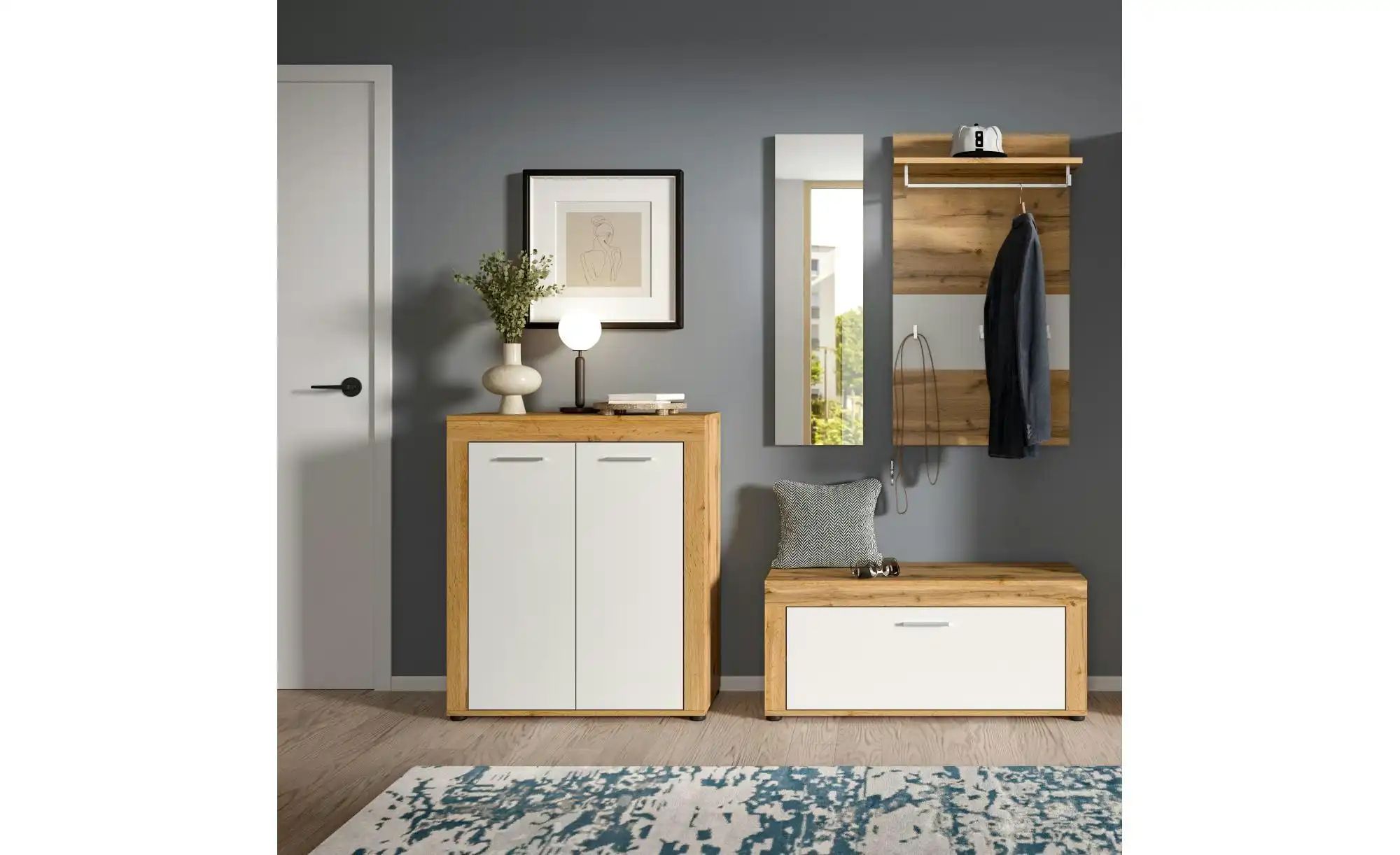 Thumbnail - Garderobenkombination   ¦ holzfarben ¦ Maße (cm): B: 200 H: 191 Garderoben & Kleiderstangen > Garderobensysteme - Höffne...