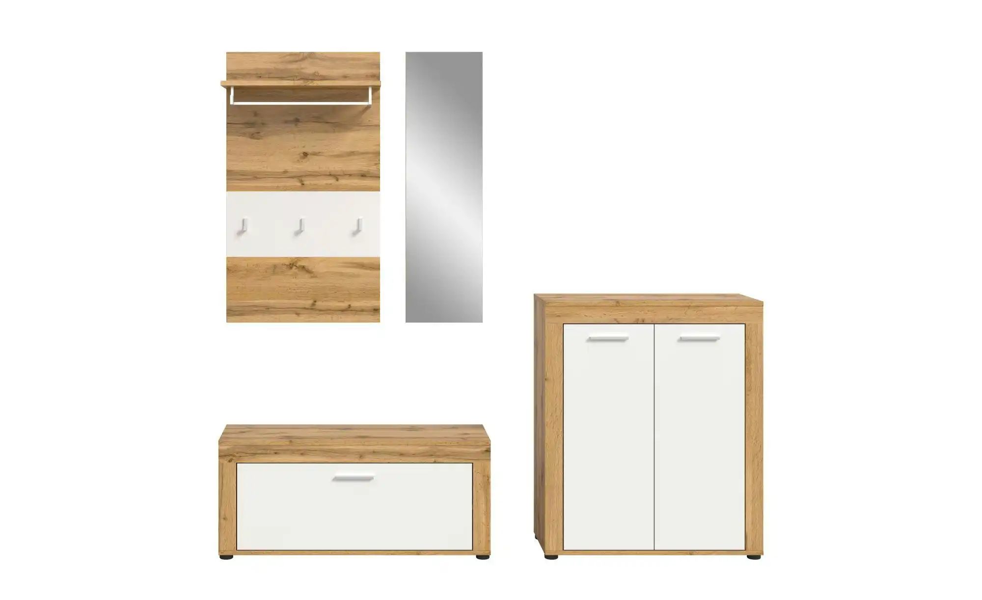 Garderobenkombination   ¦ holzfarben ¦ Maße (cm): B: 200 H: 191 Garderoben günstig online kaufen