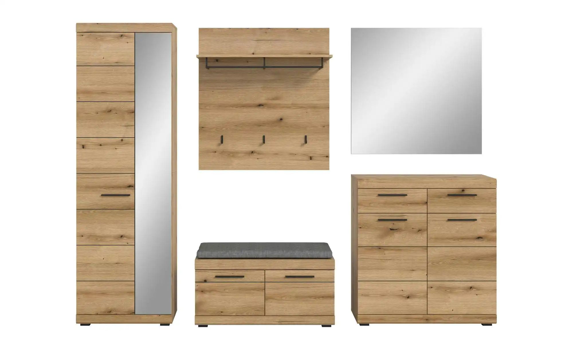 Garderobenkombination   ¦ holzfarben ¦ Maße (cm): B: 272 H: 197 Garderoben günstig online kaufen