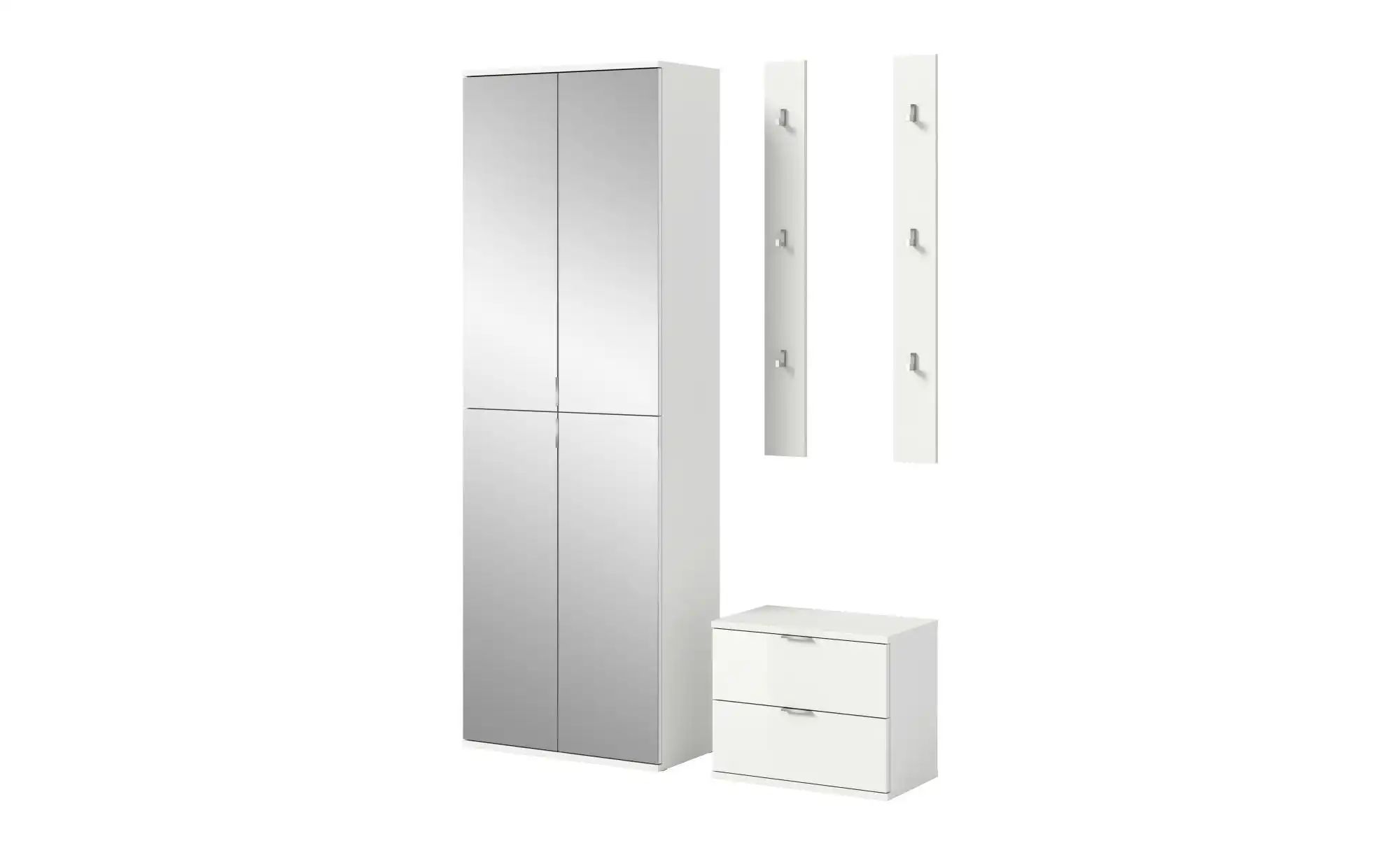 Garderobenkombination   ¦ weiß ¦ Maße (cm): B: 128 H: 191 Garderoben & Klei günstig online kaufen