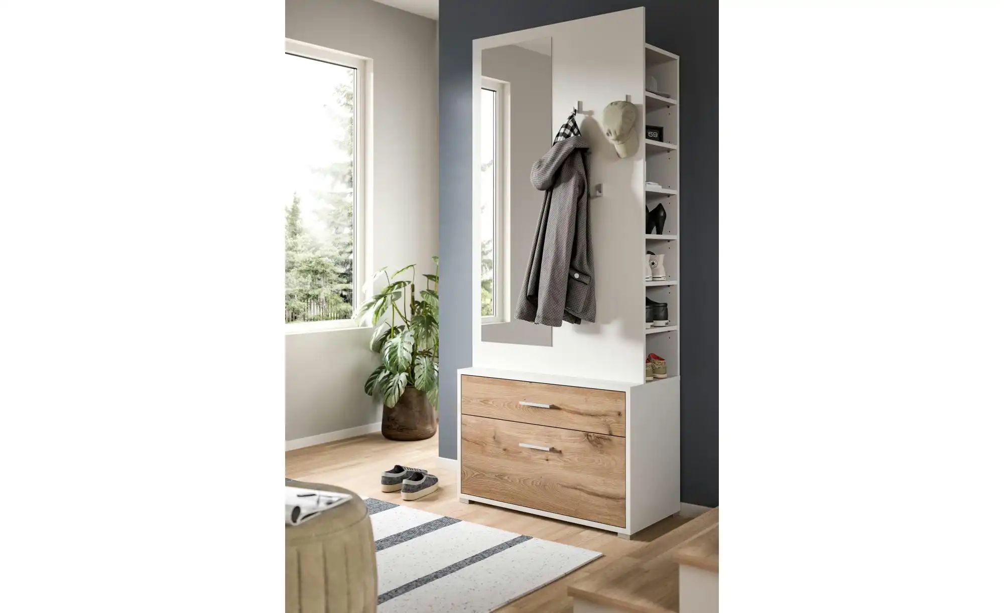 Garderobenkombination   ¦ weiß ¦ Maße (cm): B: 80 H: 190 Garderoben & Kleid günstig online kaufen
