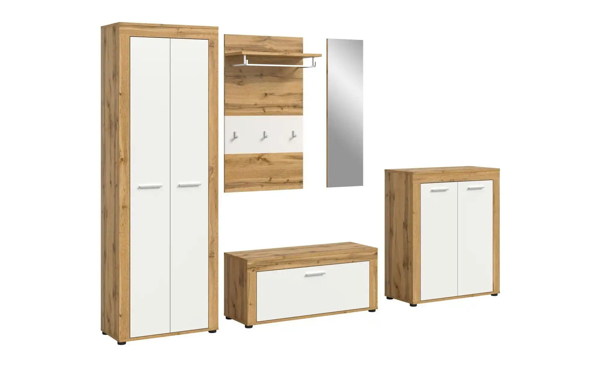 Garderobenkombination   ¦ holzfarben ¦ Maße (cm): B: 285 H: 191 Garderoben günstig online kaufen