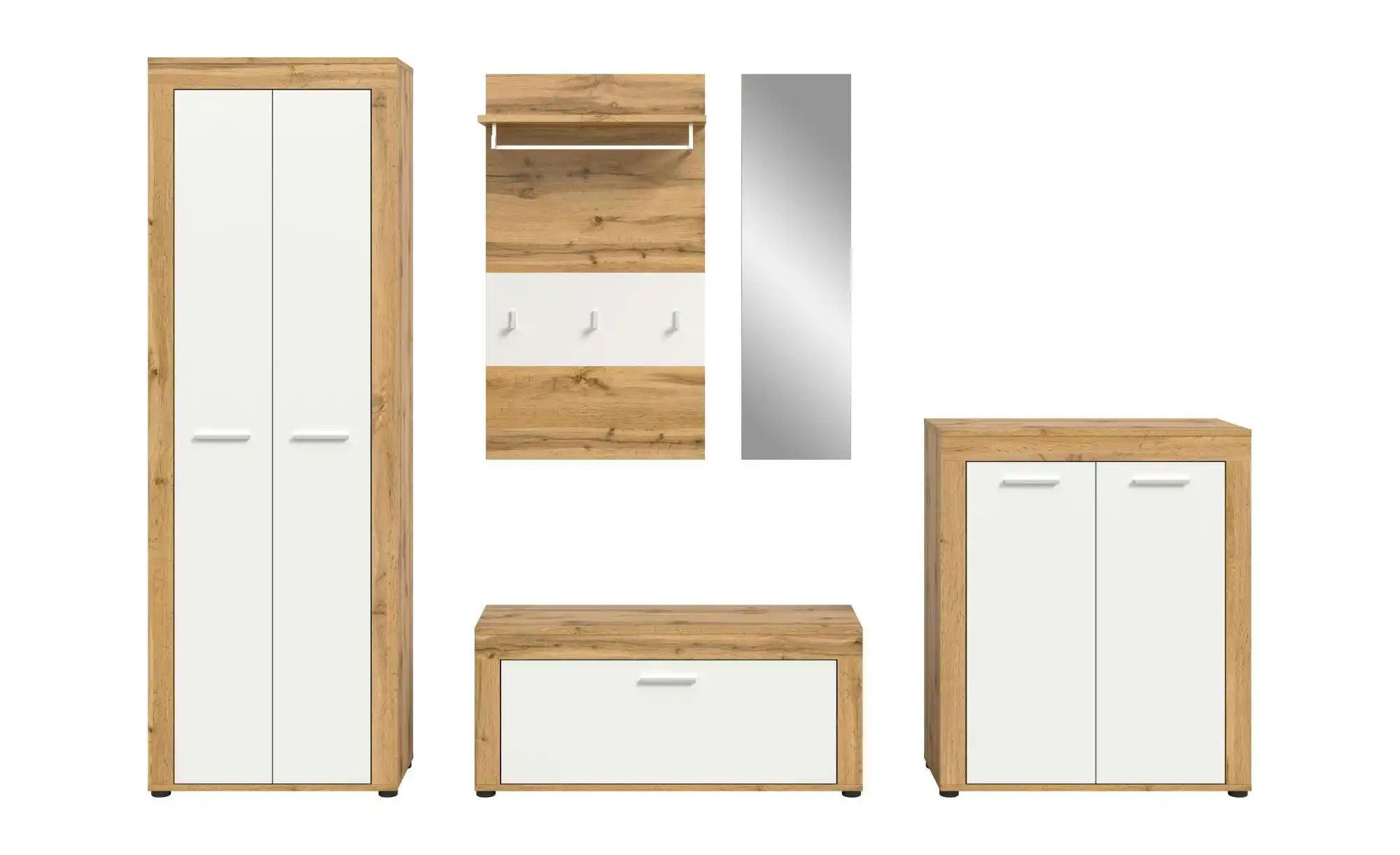 Garderobenkombination   ¦ holzfarben ¦ Maße (cm): B: 285 H: 191 Garderoben günstig online kaufen
