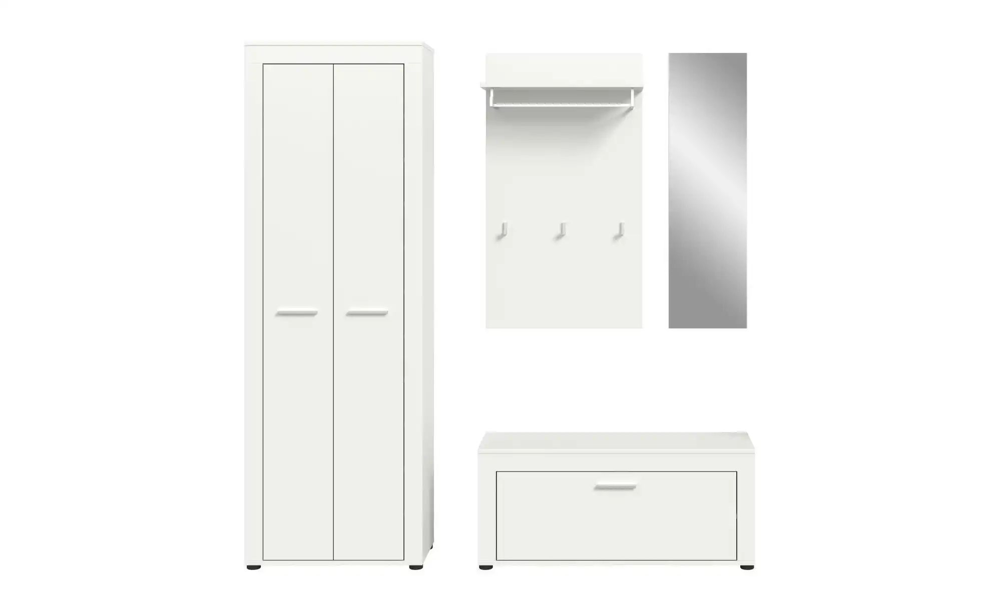 Garderobenkombination   ¦ weiß ¦ Maße (cm): B: 184 H: 191 Garderoben & Klei günstig online kaufen