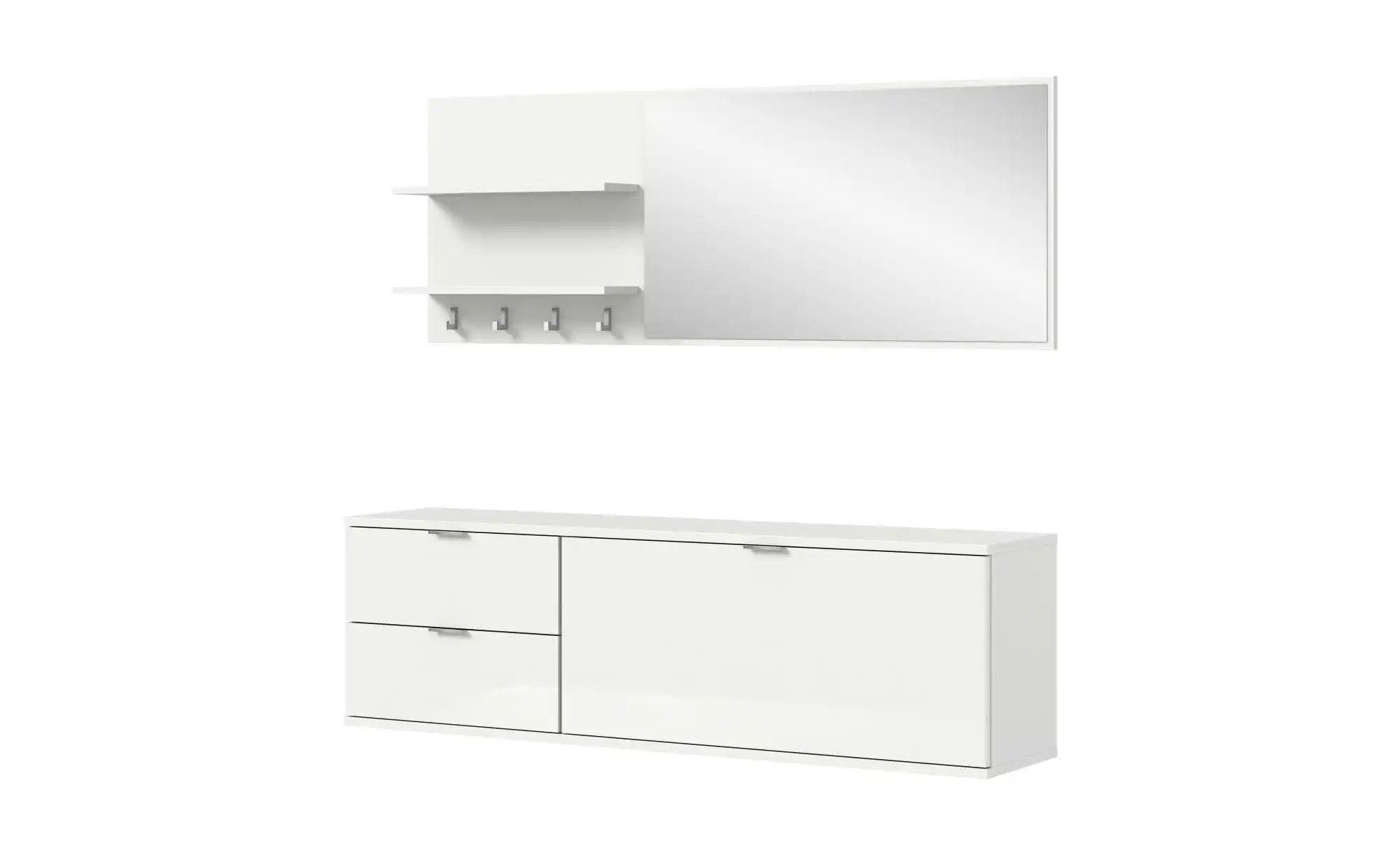Garderobenkombination   ¦ weiß ¦ Maße (cm): B: 144 H: 191 Garderoben & Klei günstig online kaufen