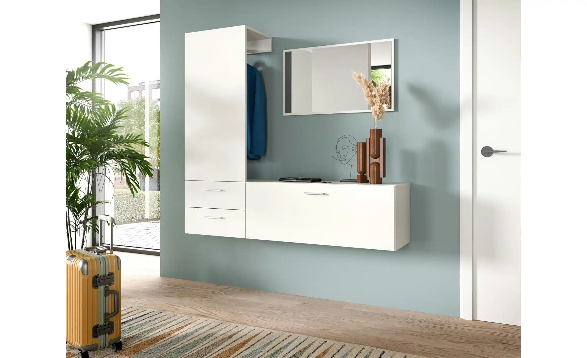 Garderobenkombination   ¦ weiß ¦ Maße (cm): B: 156 H: 190 Garderoben & Klei günstig online kaufen