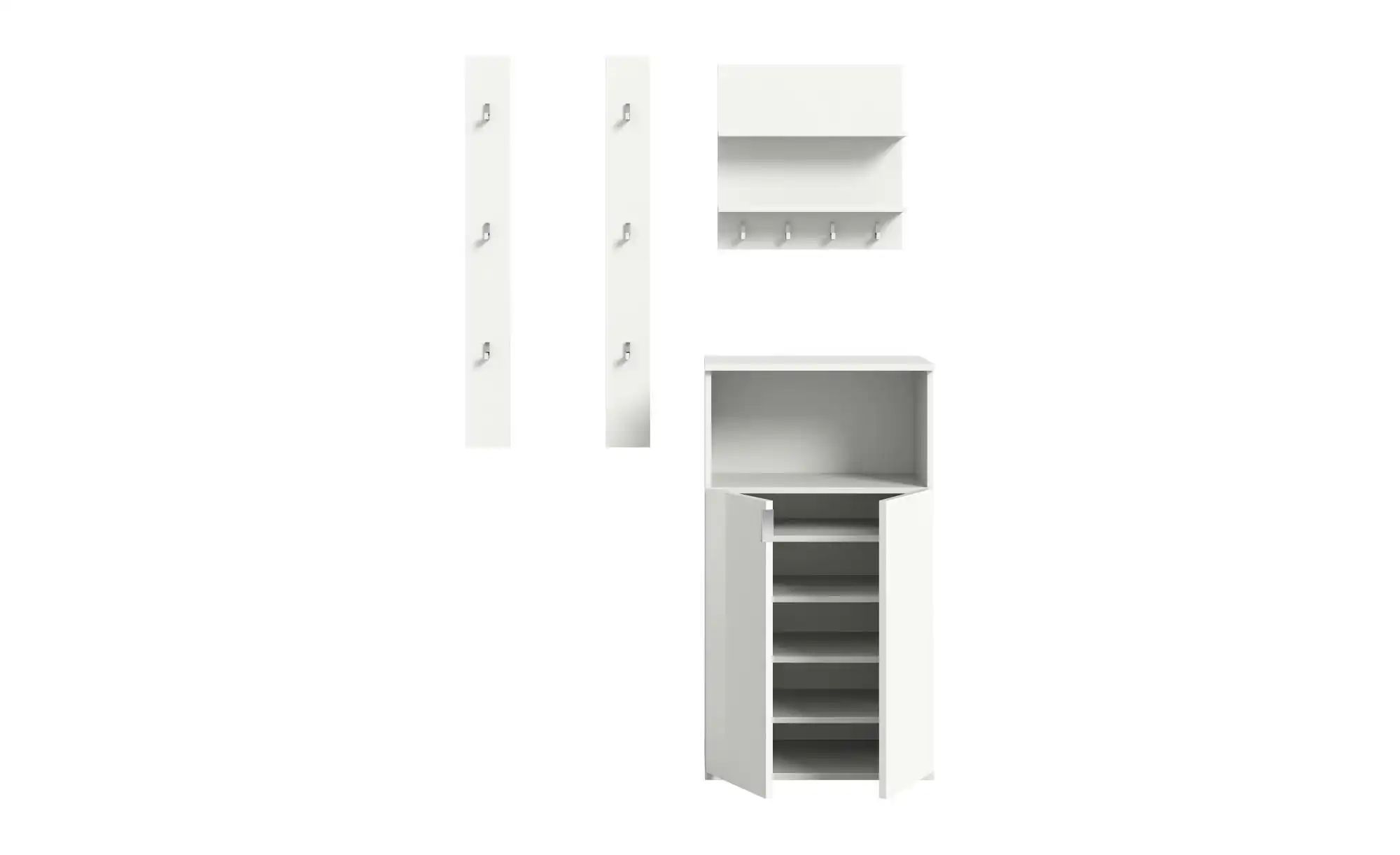 Garderobenkombination   ¦ weiß ¦ Maße (cm): B: 111 H: 191 Garderoben & Klei günstig online kaufen