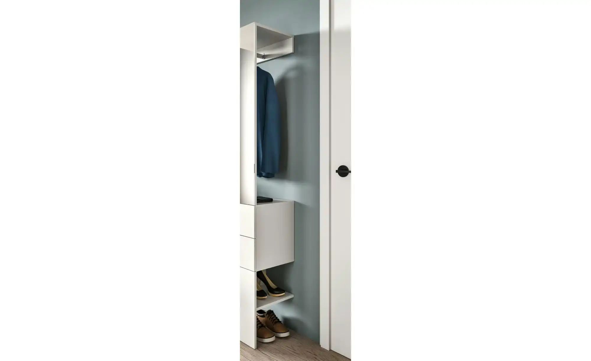 Thumbnail - Garderobenpaneel ¦ weiß ¦ Holzwerkstoff ¦ Maße (cm): B: 52 H: 190 Garderoben & Kleiderstangen > Wandgarderoben - Höffn...