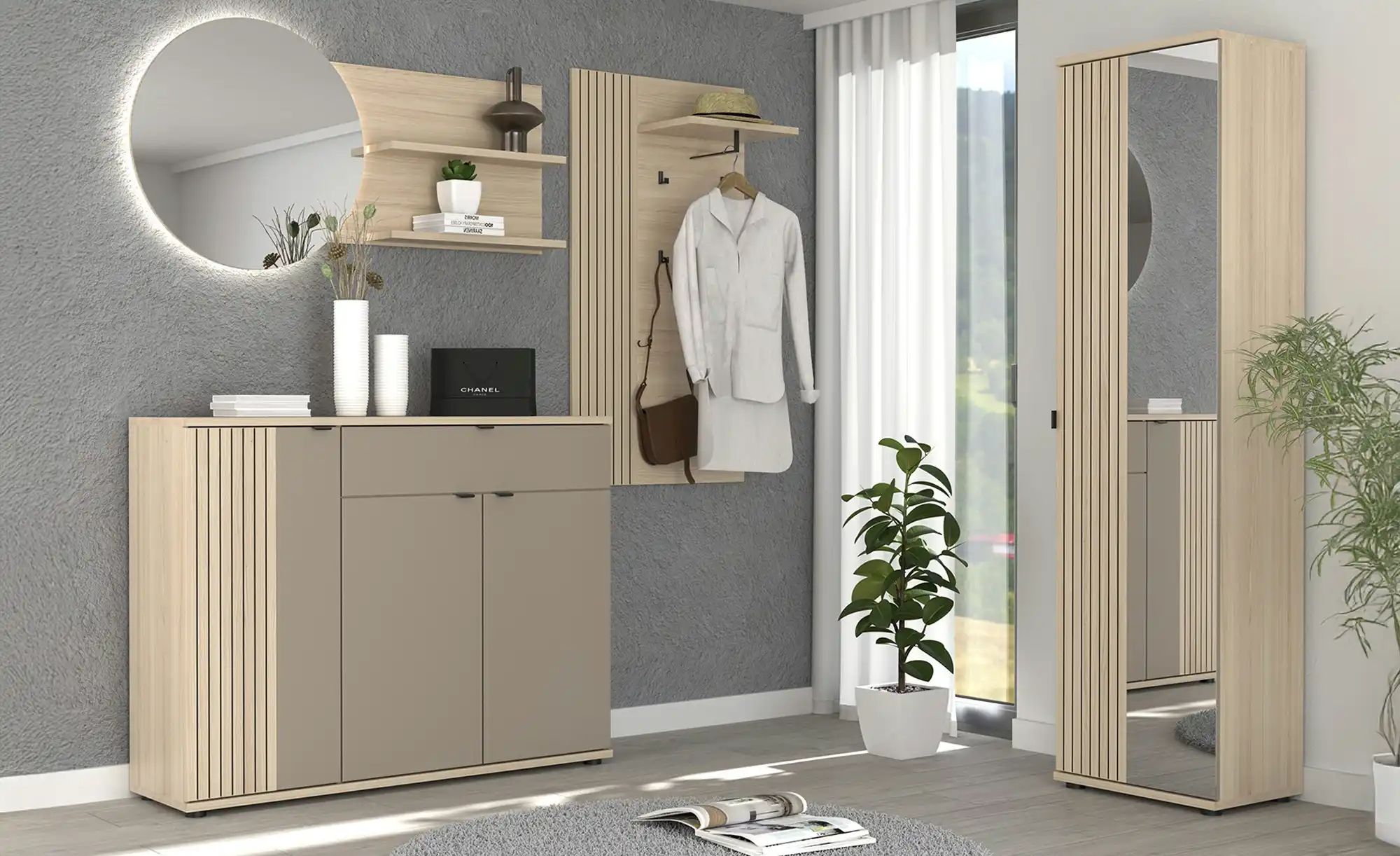 Garderobenschrank  Pisa ¦ holzfarben ¦ Maße (cm): B: 55 H: 202 T: 38.0 Schr günstig online kaufen