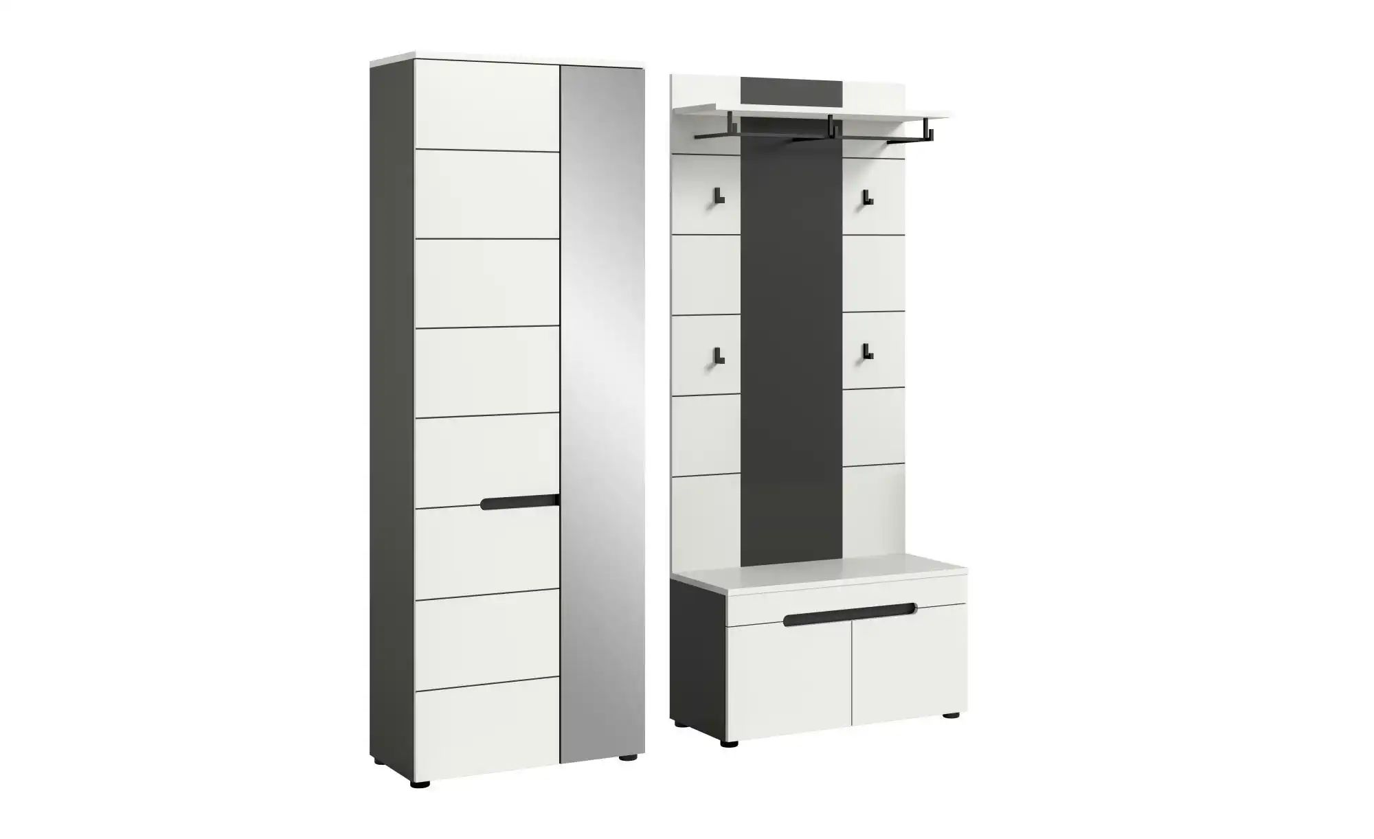 Garderobenkombination   ¦ grau ¦ Maße (cm): B: 160 H: 190 Garderoben & Klei günstig online kaufen