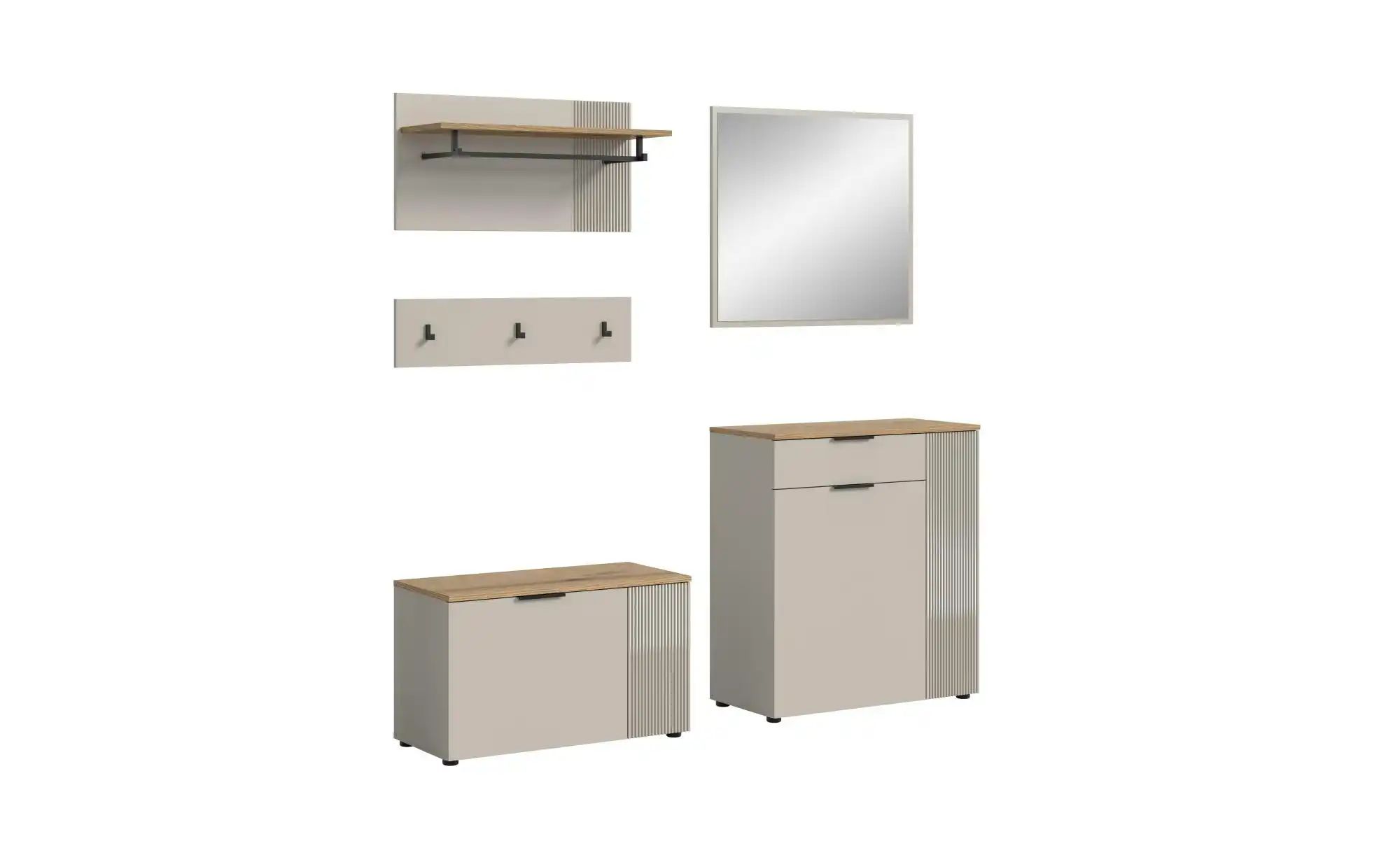 Thumbnail - Garderobenkombination   ¦ creme ¦ Maße (cm): B: 175 H: 190 Garderoben & Kleiderstangen > Garderobensysteme - Höffner